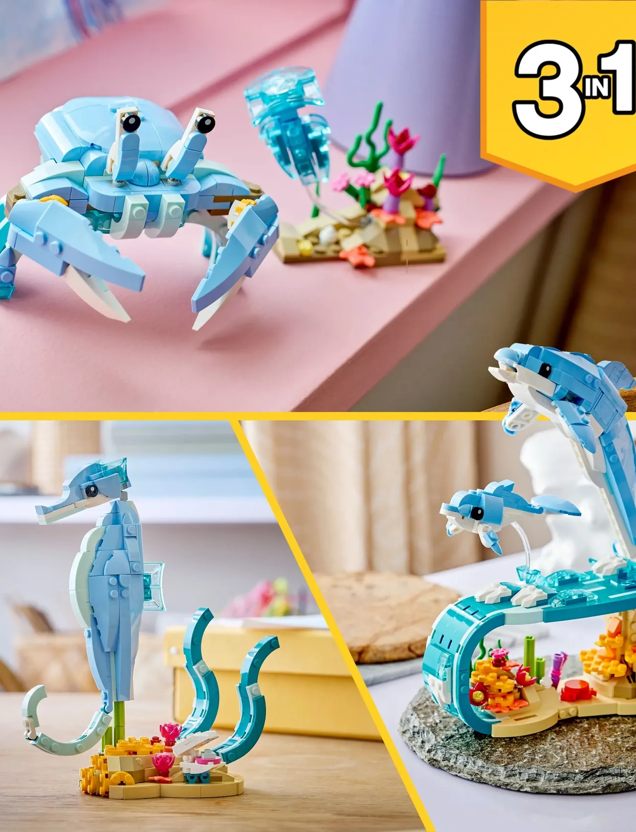 LEGO Creator 3 In 1 Sea Animals: Beautiful Dolphins 31385