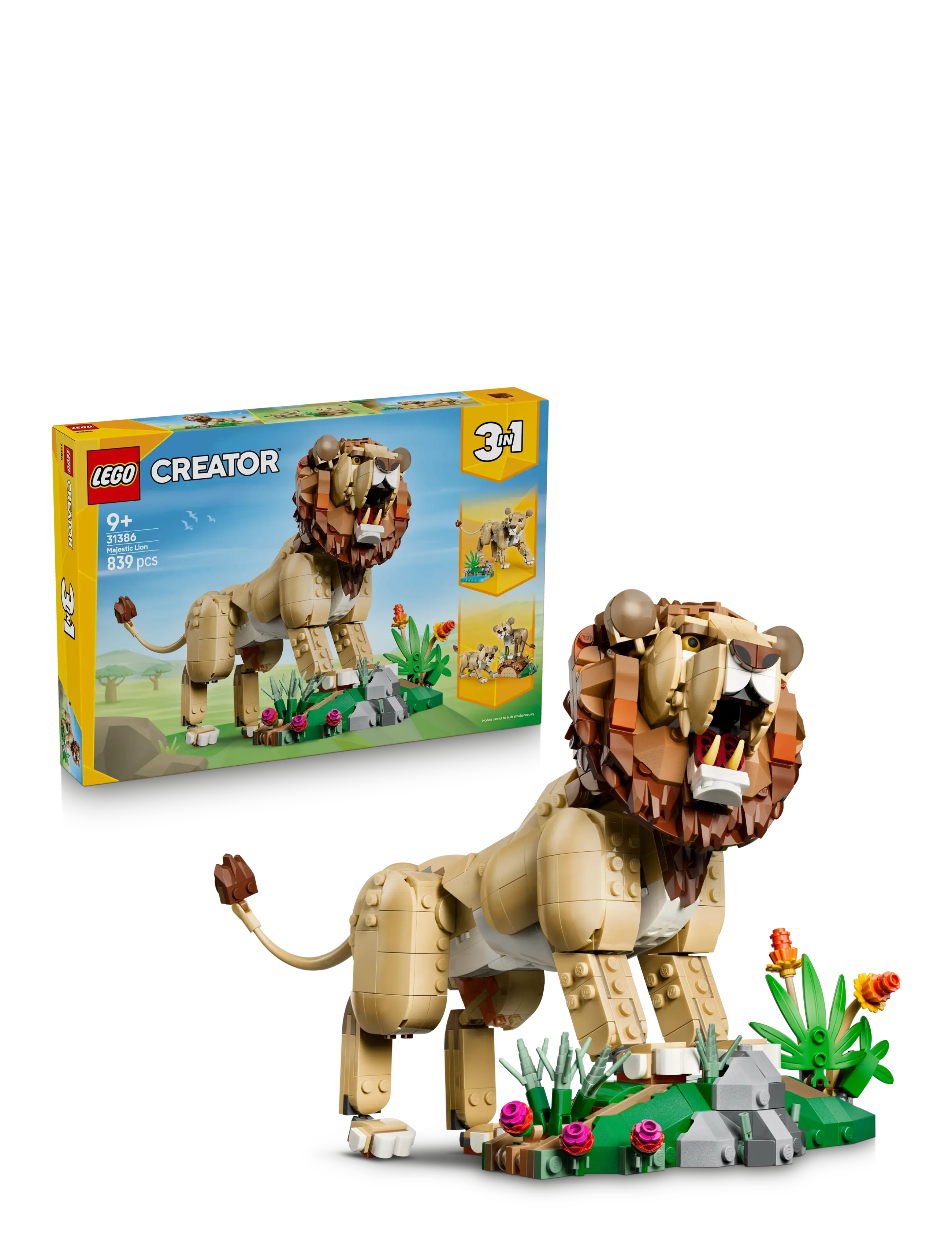 LEGO Vilde Dyr: Majestætisk Løve 31386, One Size, Lego Spielzeug, Beige - creator, Kinder