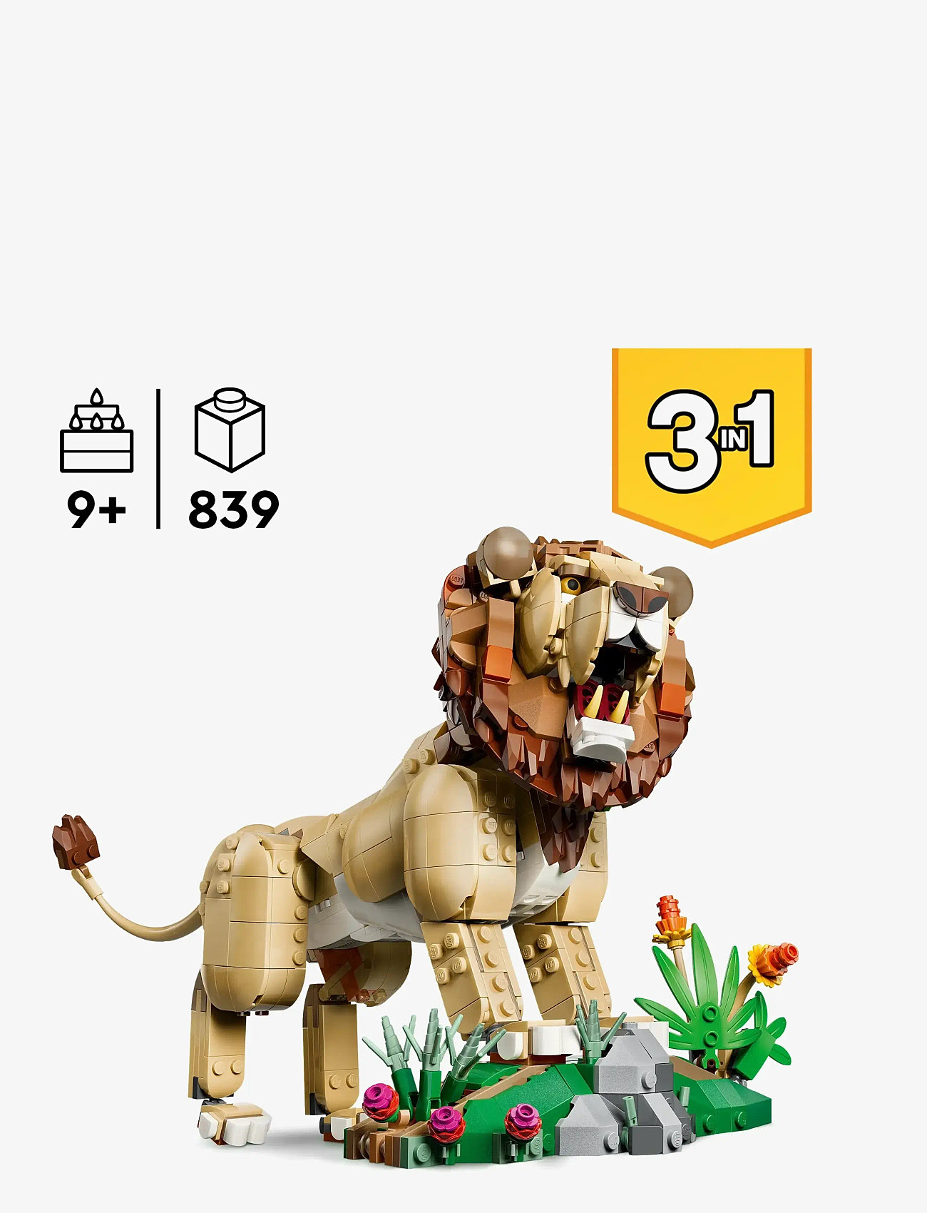 LEGO - Creator 3 in 1 Wild Animals: Majestic Lion Toy 31386 - multi - 1