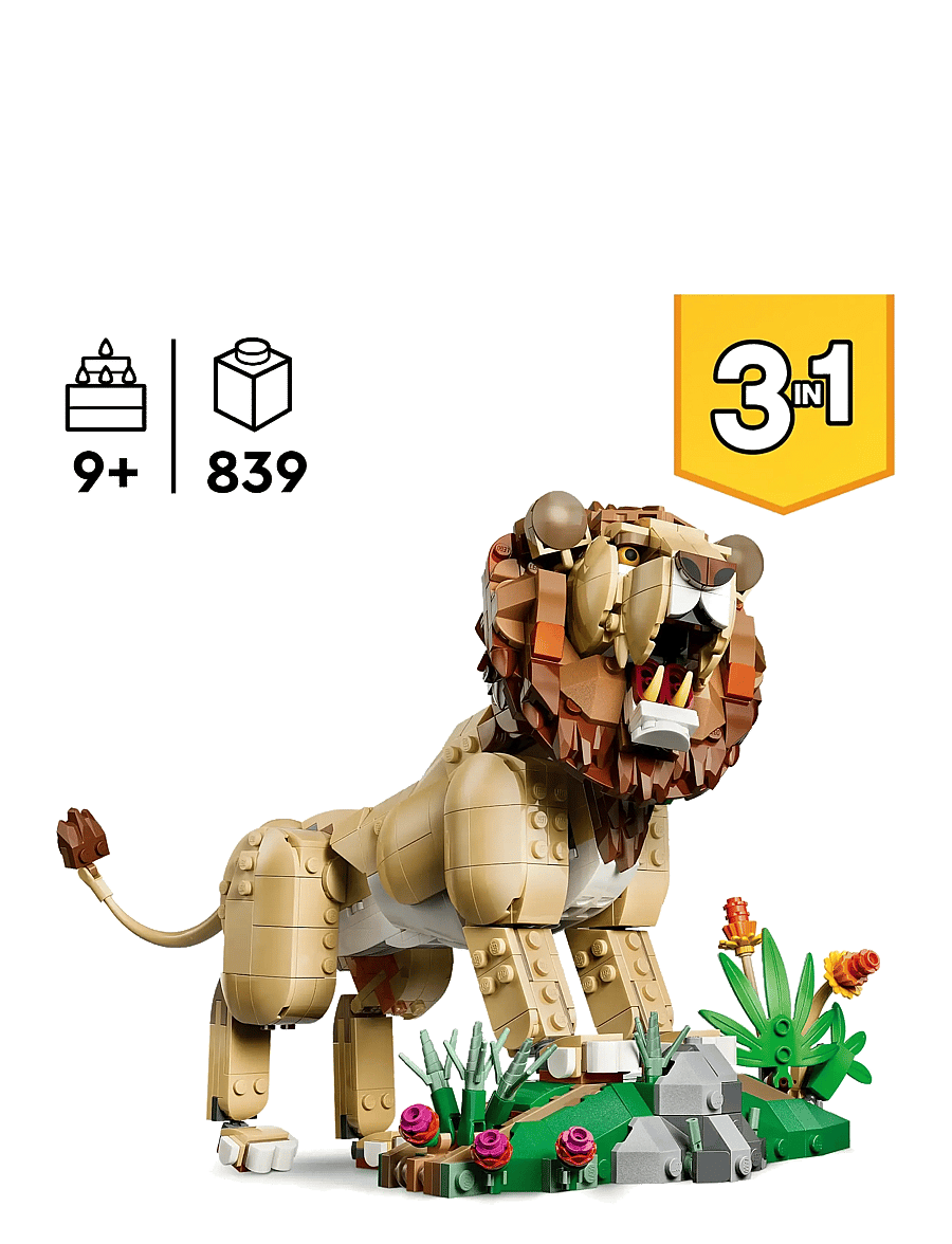 LEGO - Creator 3 in 1 Wild Animals: Majestic Lion Toy 31386 - lego creator - multi - 1