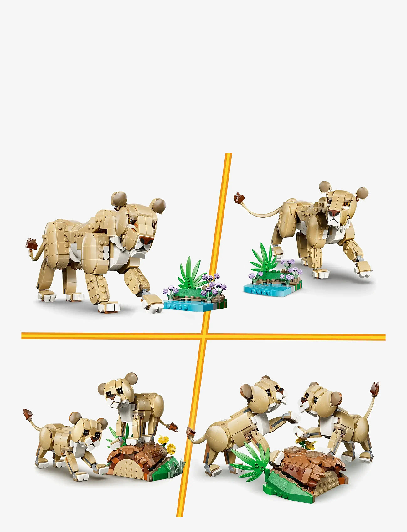 LEGO - Creator 3 in 1 Wild Animals: Majestic Lion Toy 31386 - multi - 5