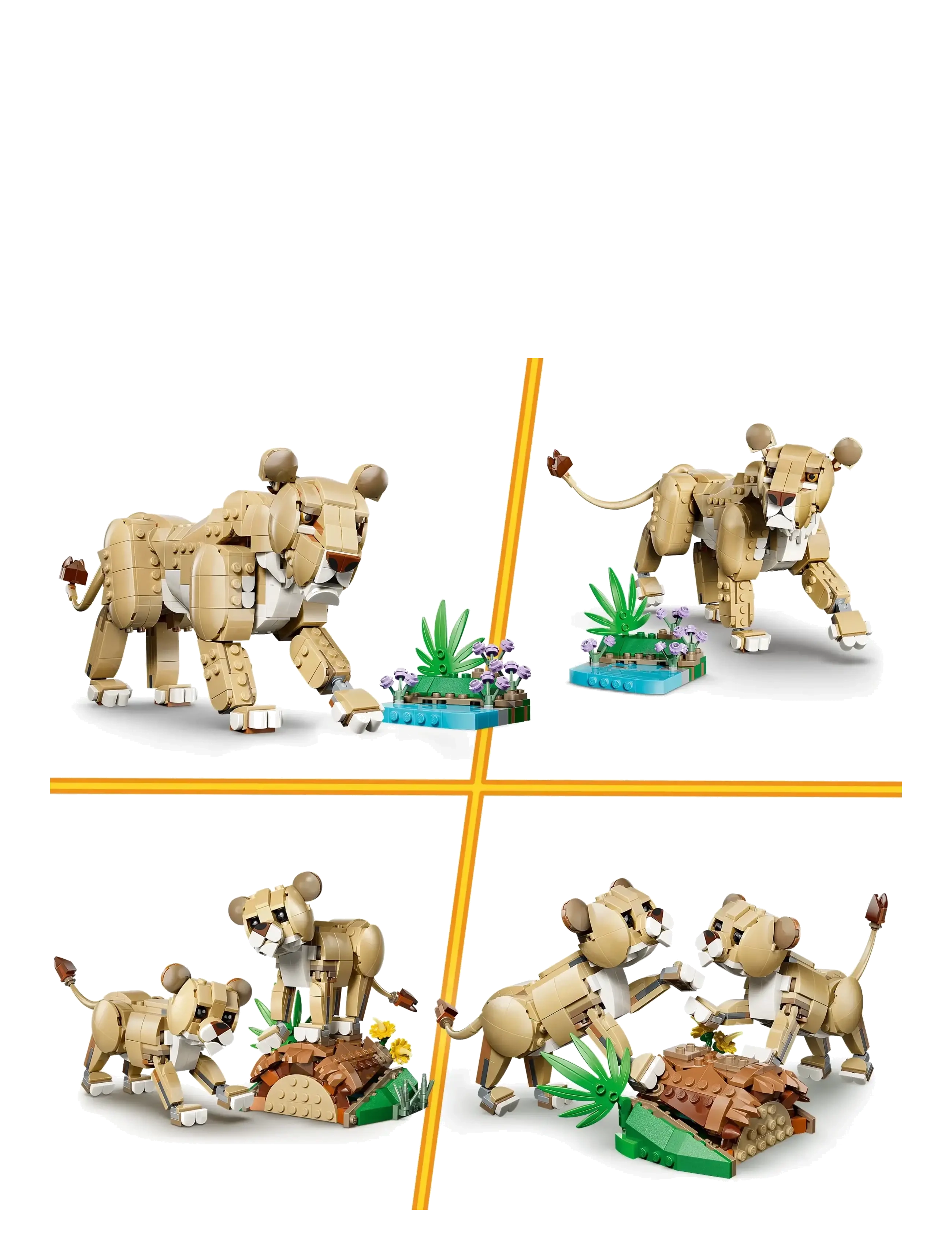 LEGO - Creator 3 in 1 Wild Animals: Majestic Lion Toy 31386 - lego creator - multi - 5
