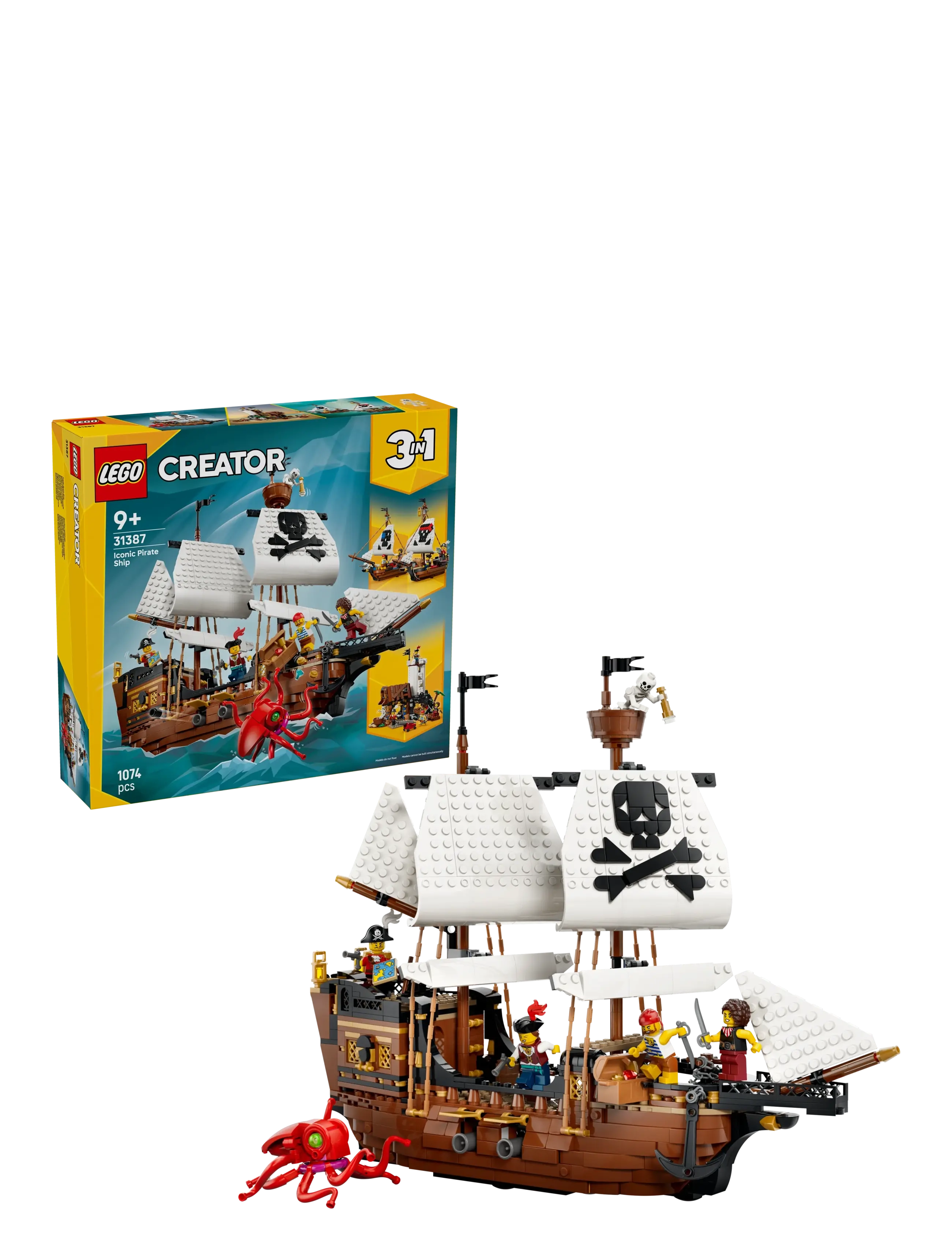 LEGO Ikonisk Piratskib 31387, One Size, Lego Spielzeug, Mehrfarbig/gemustert - creator, Kinder