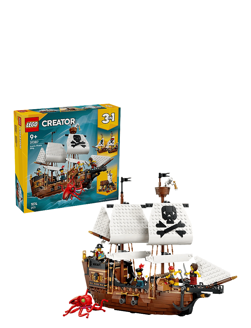 LEGO - Creator 3 in 1 Iconic Pirate Ship Toy 31387 - multi - 0