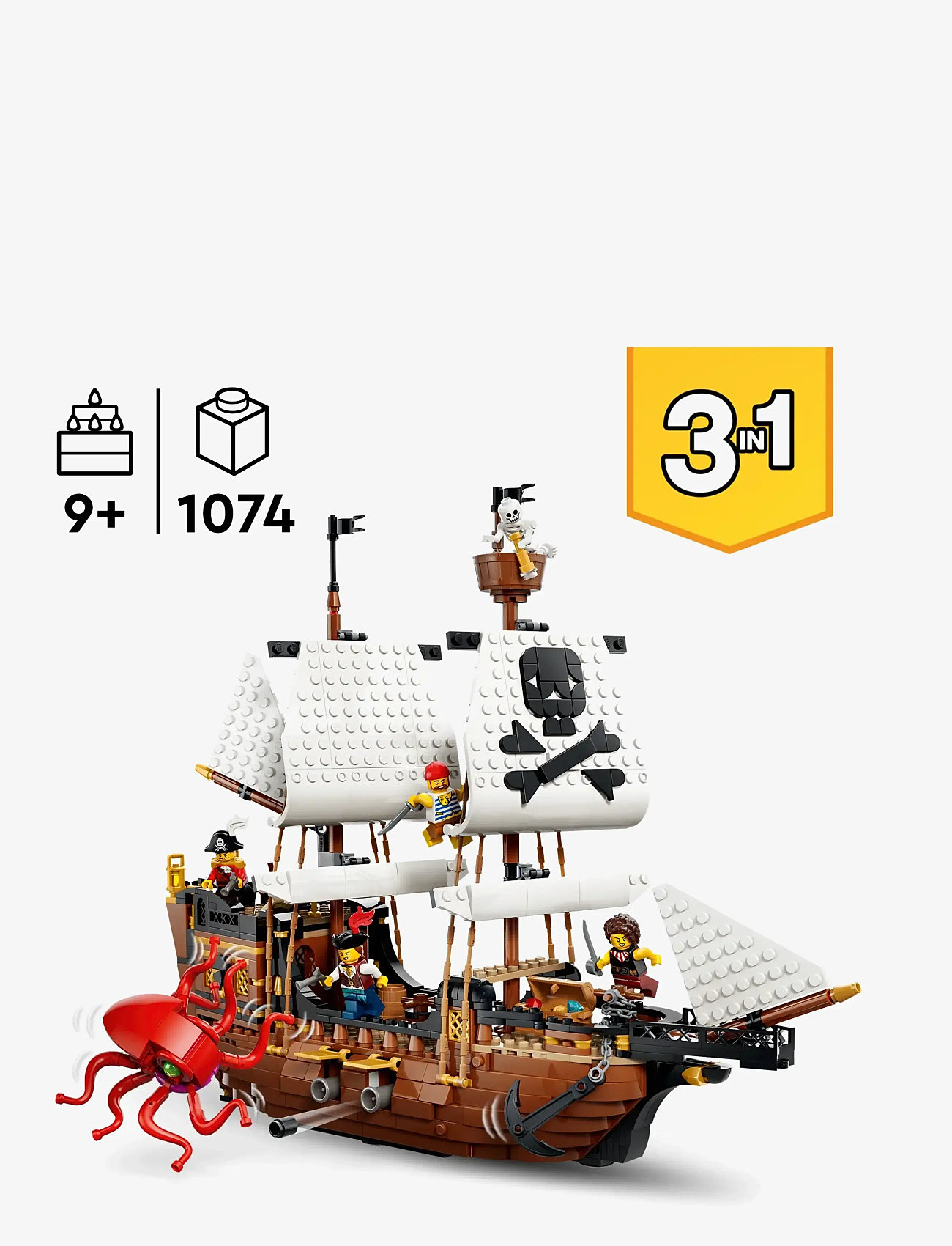 LEGO - Creator 3 in 1 Iconic Pirate Ship Toy 31387 - multi - 1