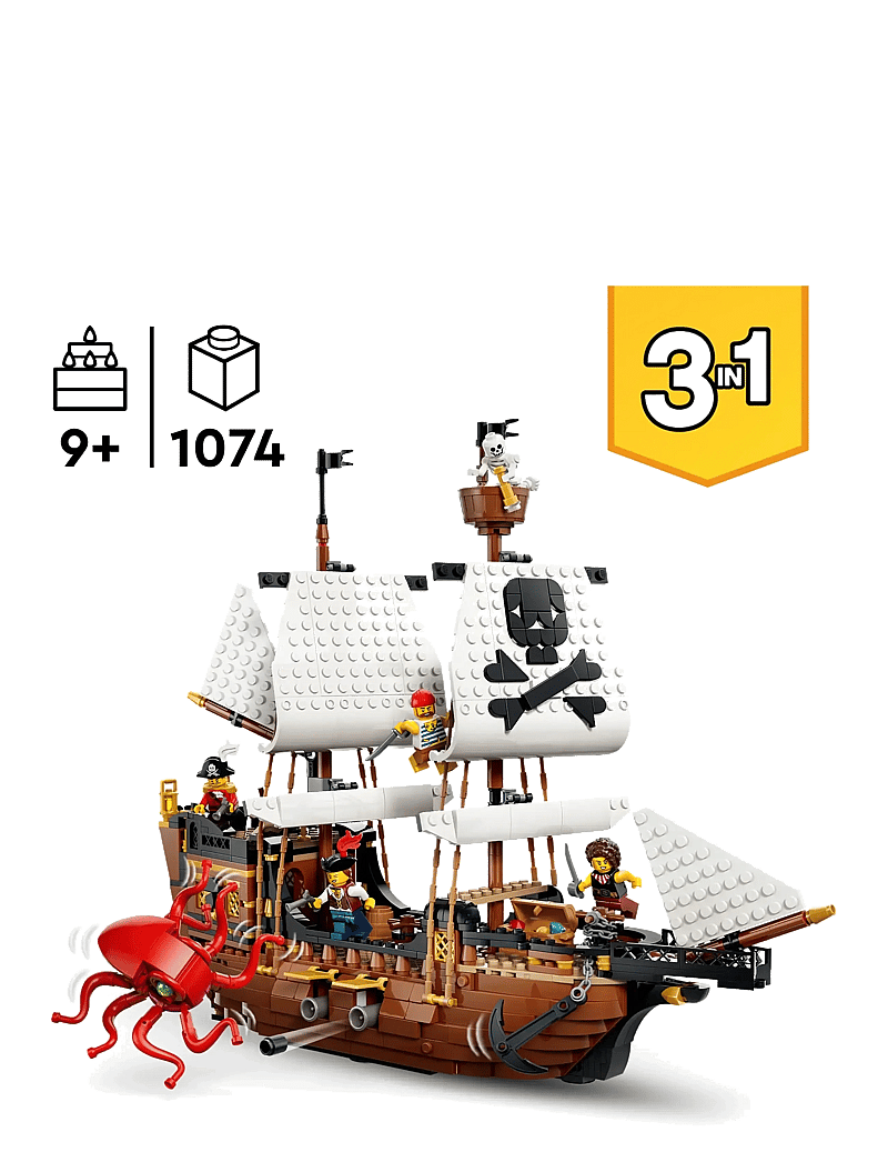 LEGO - Creator 3 in 1 Iconic Pirate Ship Toy 31387 - multi - 1