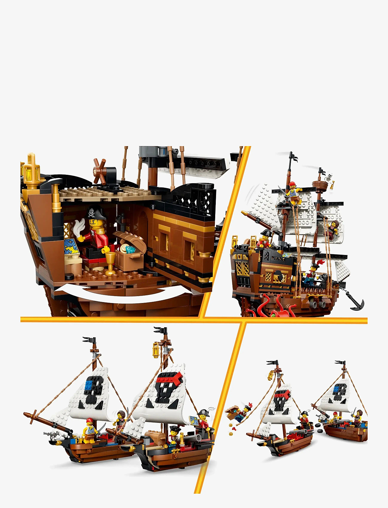 LEGO - Creator 3 in 1 Iconic Pirate Ship Toy 31387 - multi - 3