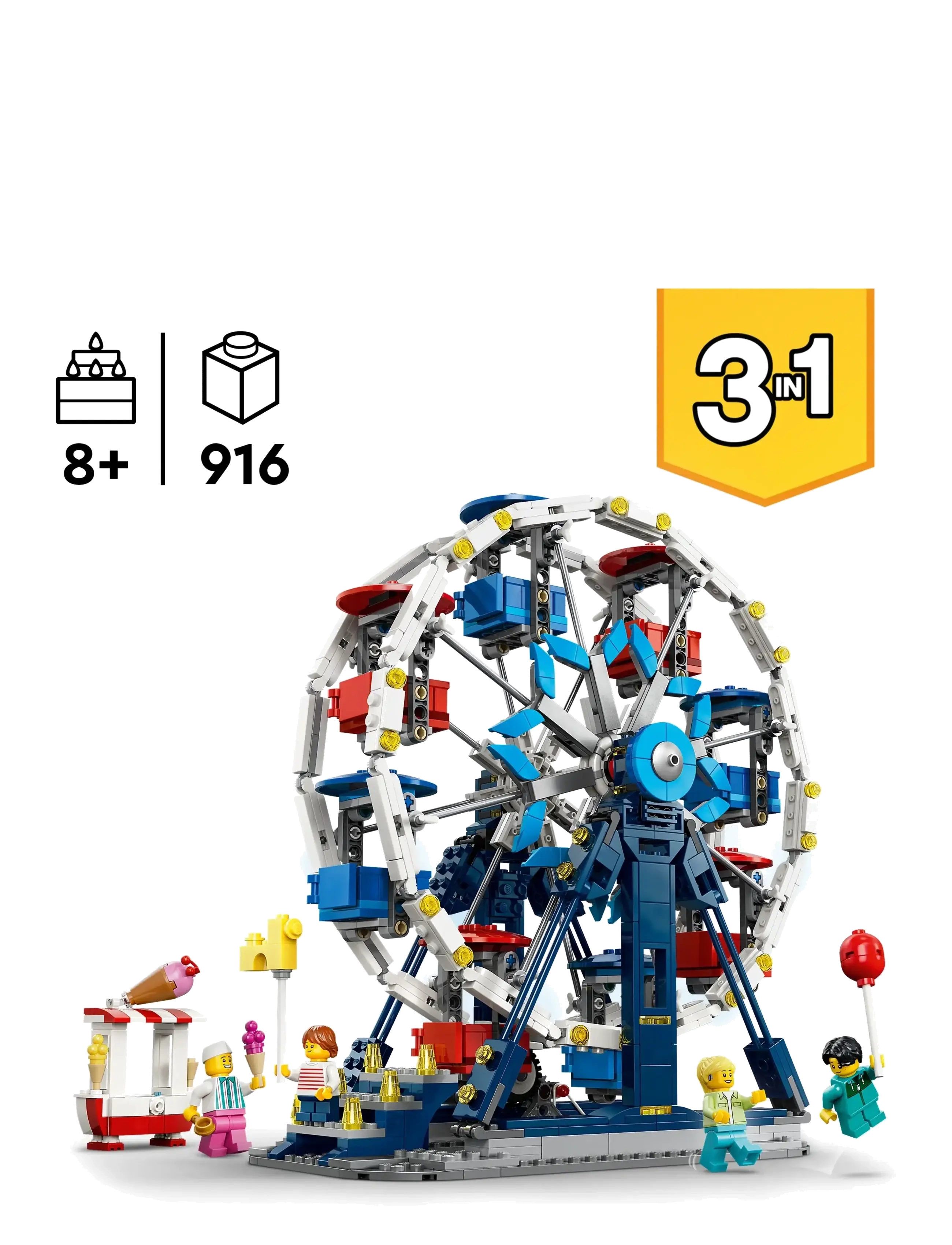 LEGO - Creator 3 in 1 Iconic Ferris Wheel Building Toy 31389 - lego creator - multi - 1