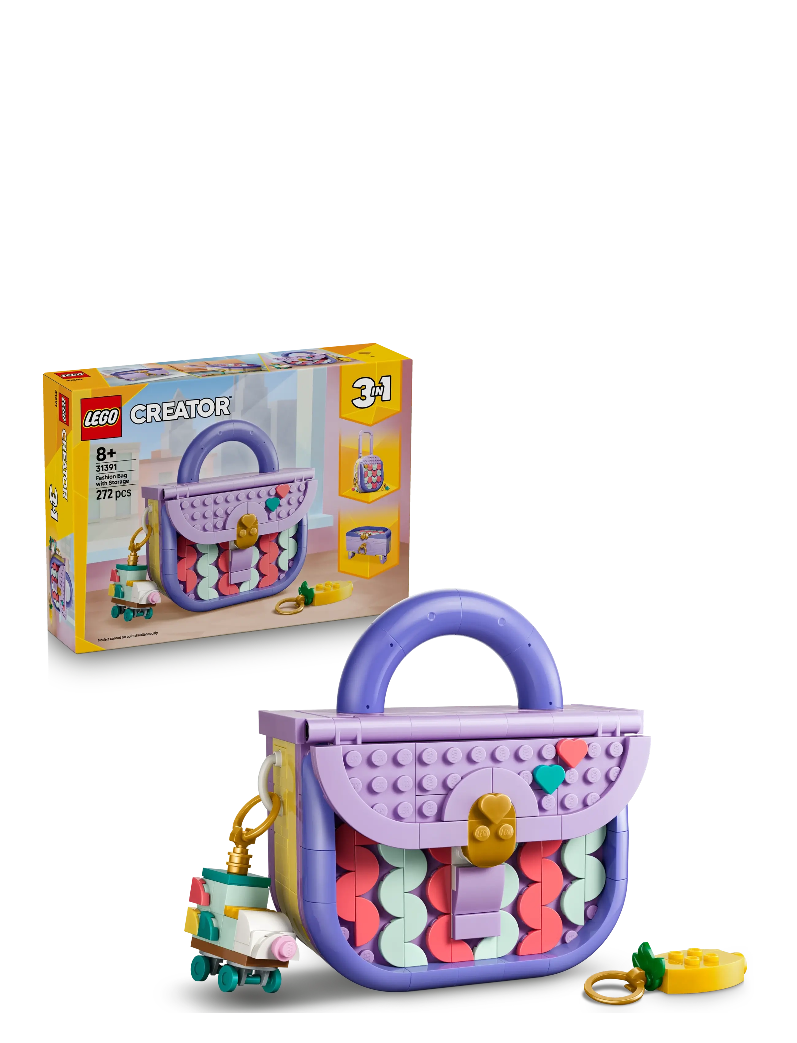 LEGO Modekunst: Taske Med Opbevaring 31391, One Size, Lego Spielzeug, Lila - creator, Kinder
