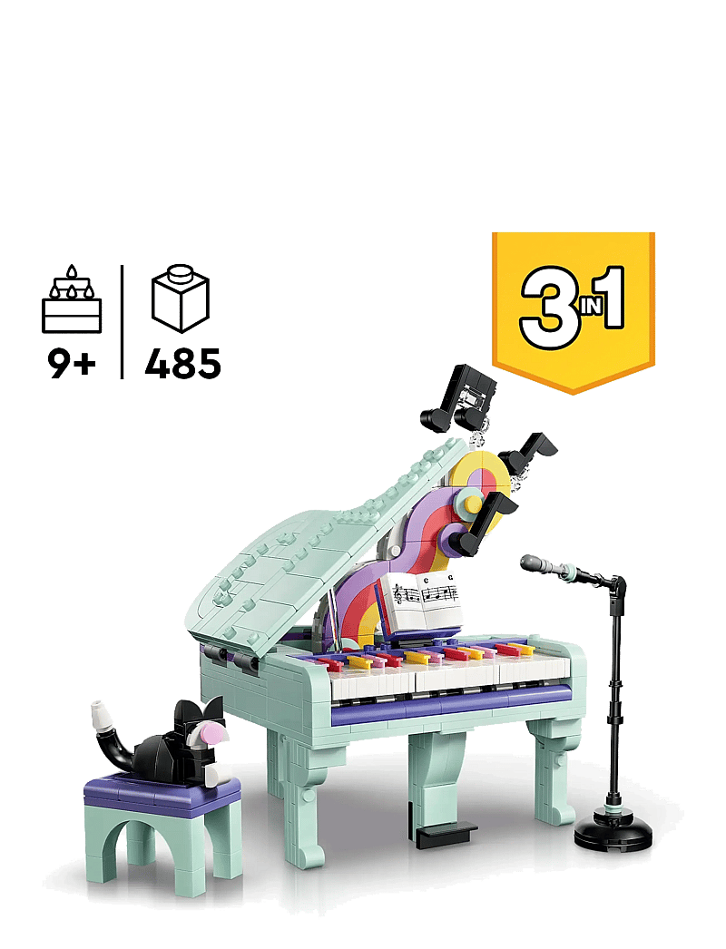 LEGO - Creator 3 in 1 Music Decor Piano with Cat 31392 - multi - 1