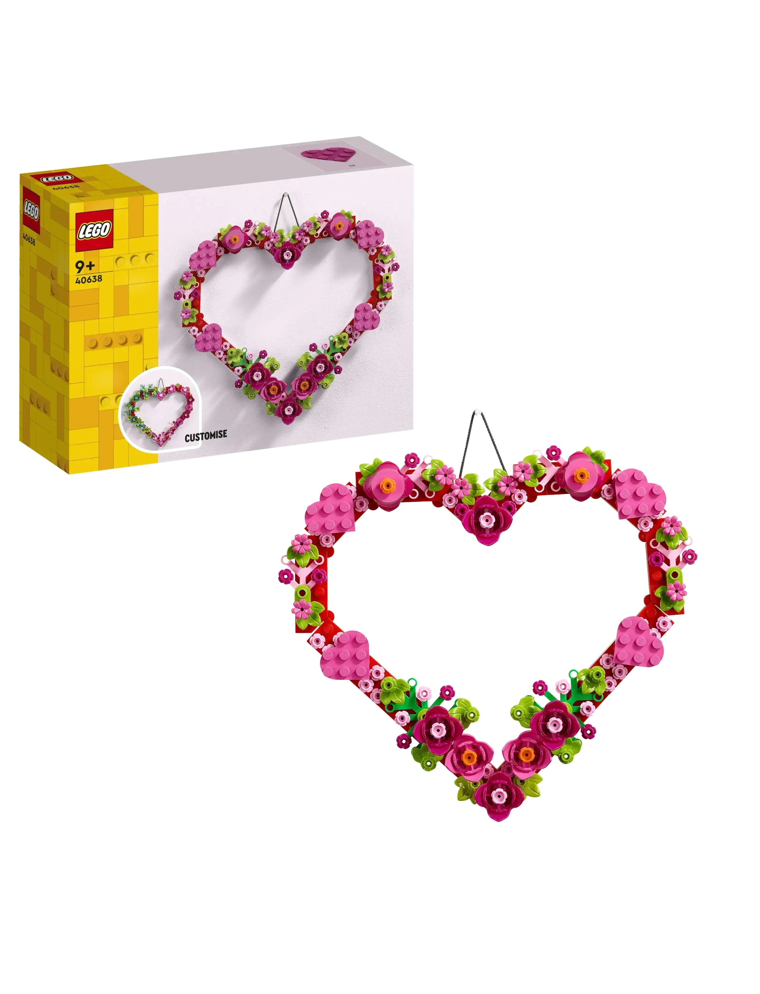 LEGO Hjertepynt 40638, One Size, Lego Spielzeug, Mehrfarbig/gemustert - Lego Botanical Collection, Homeware