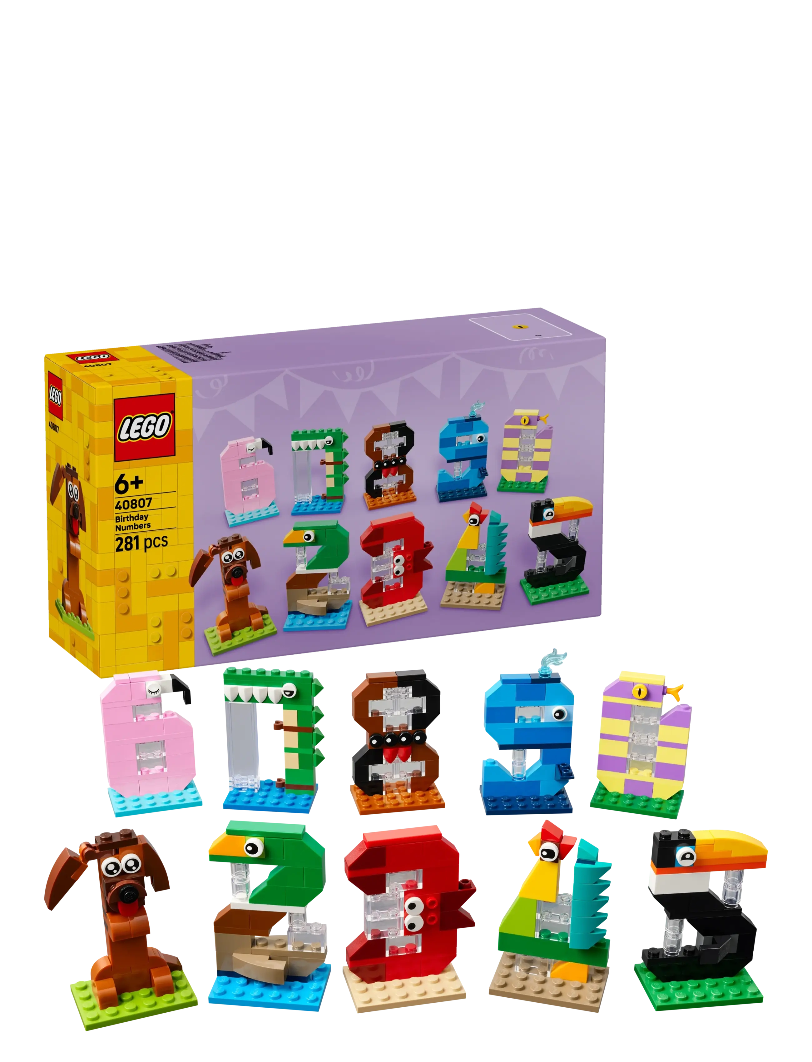 LEGO Fødselsdagstal 40807, One Size, Multi/patterned, Lego Legetøj > Lego classic, Børn