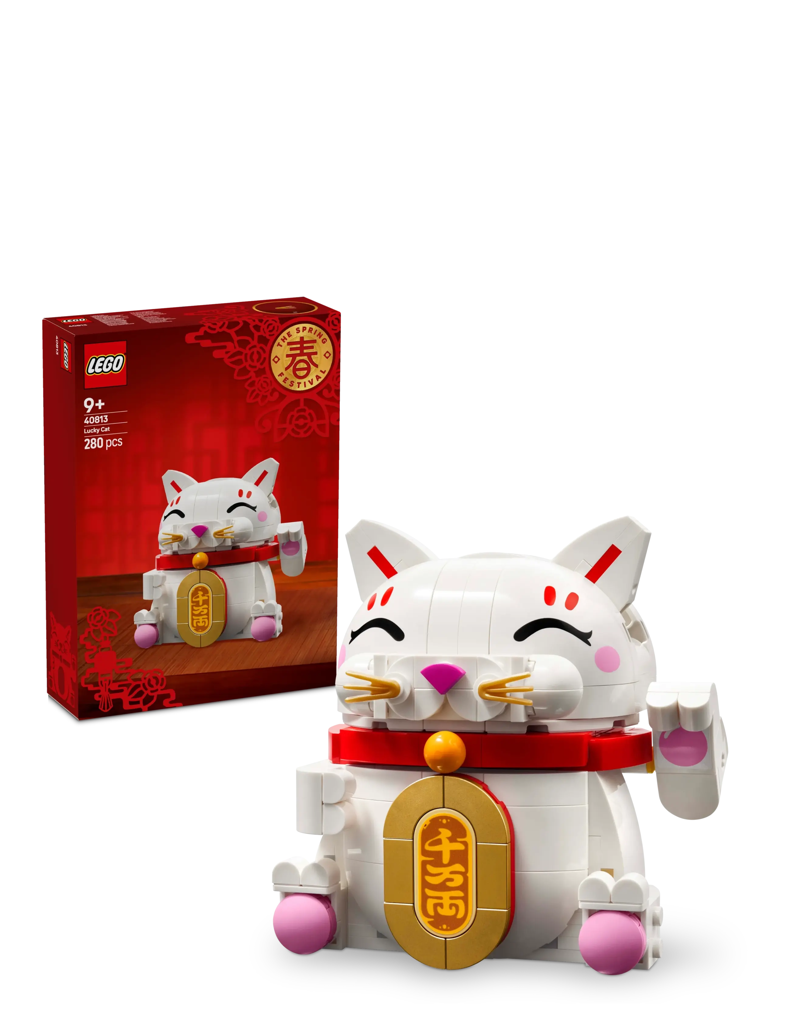 LEGO Lykkekat 40813, One Size, Lego Spielzeug, Weiß - icons, Kinder