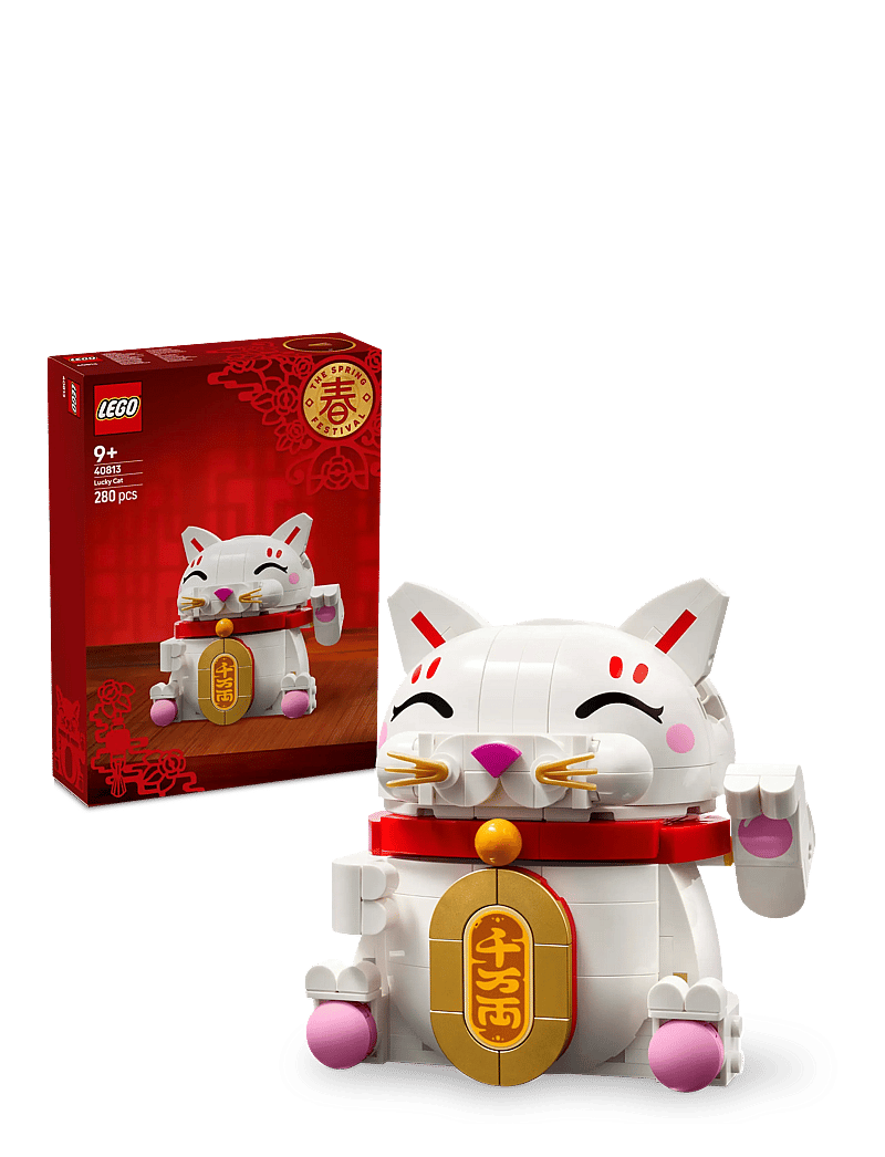 LEGO - Lucky Cat Good Luck Decor Piece Building Kit 40813 - lego icons - multi - 0