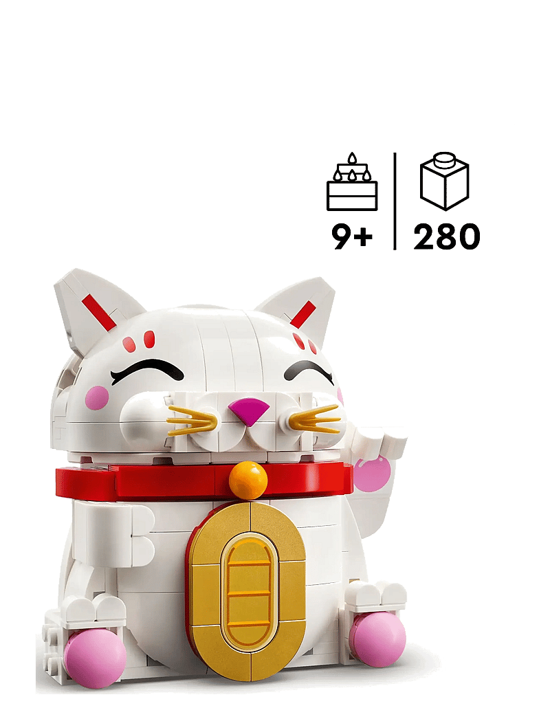 LEGO - Lucky Cat Good Luck Decor Piece Building Kit 40813 - lego icons - multi - 1