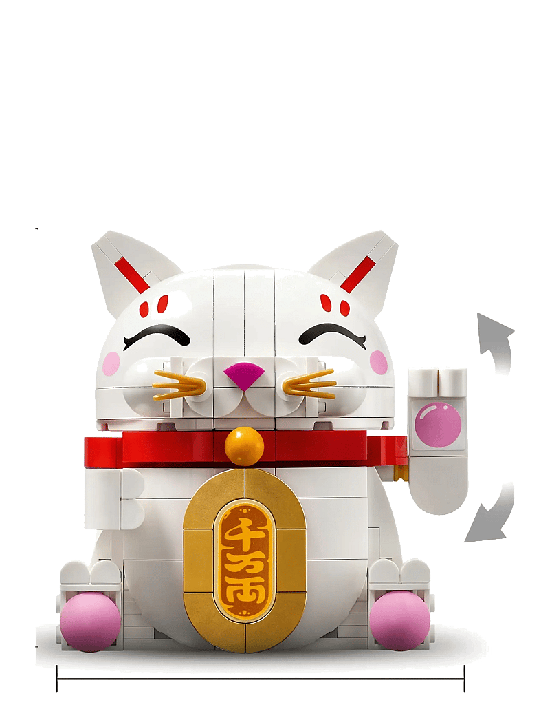 LEGO - Lucky Cat Good Luck Decor Piece Building Kit 40813 - lego icons - multi - 4