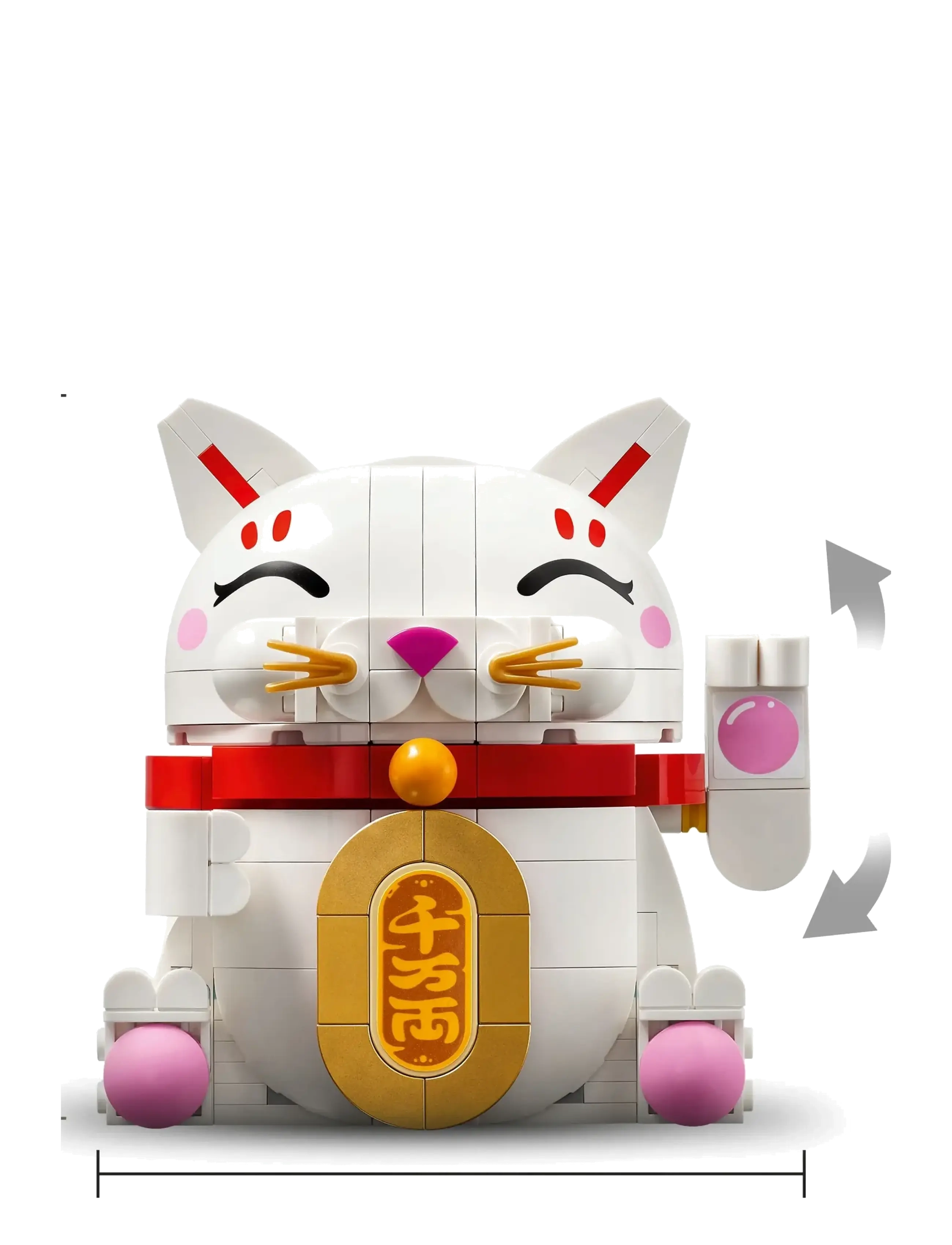 LEGO - Lucky Cat Good Luck Decor Piece Building Kit 40813 - lego icons - multi - 4