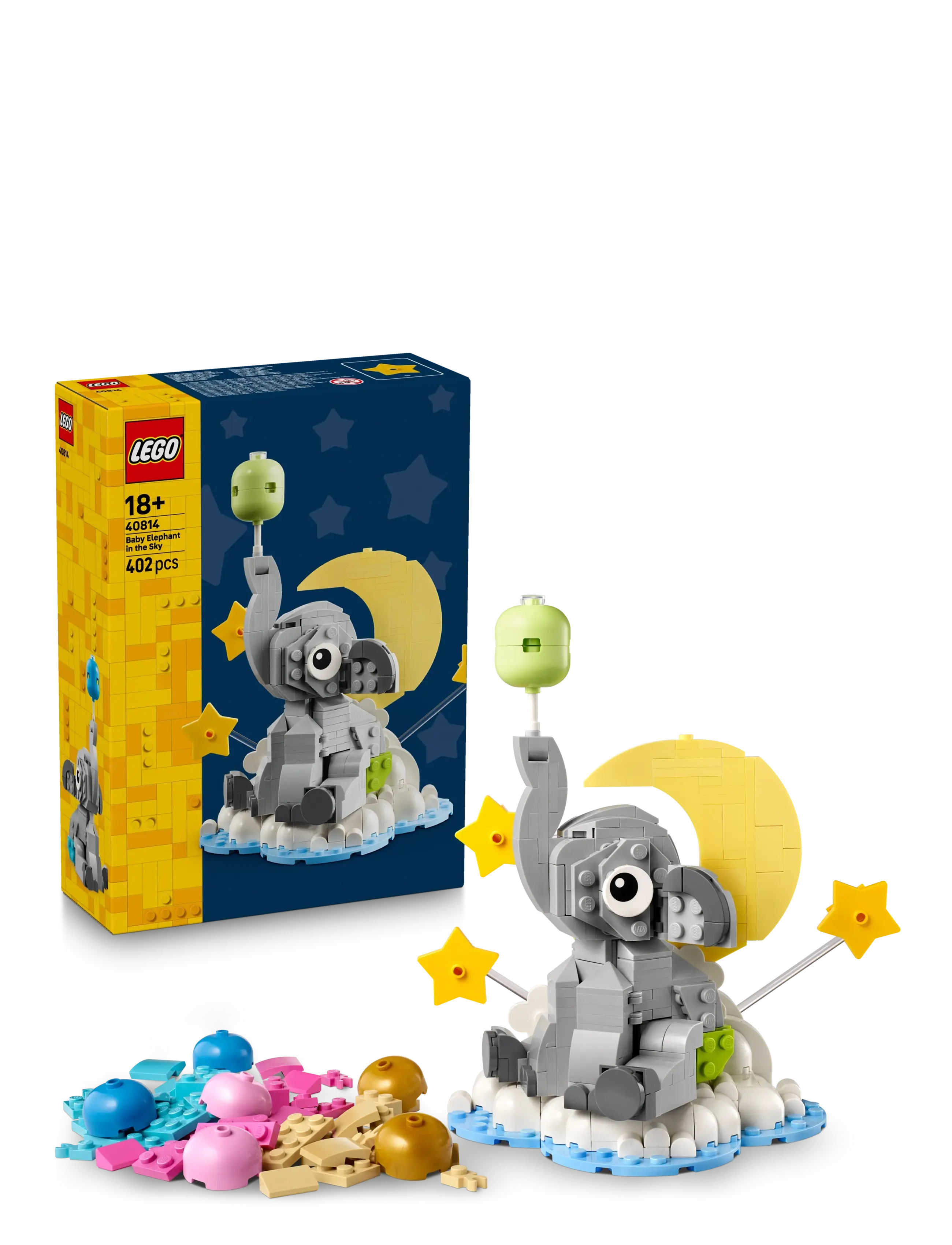 LEGO Elefantunge På En Sky 40814, One Size, Lego Spielzeug, Grau - classic, Kinder