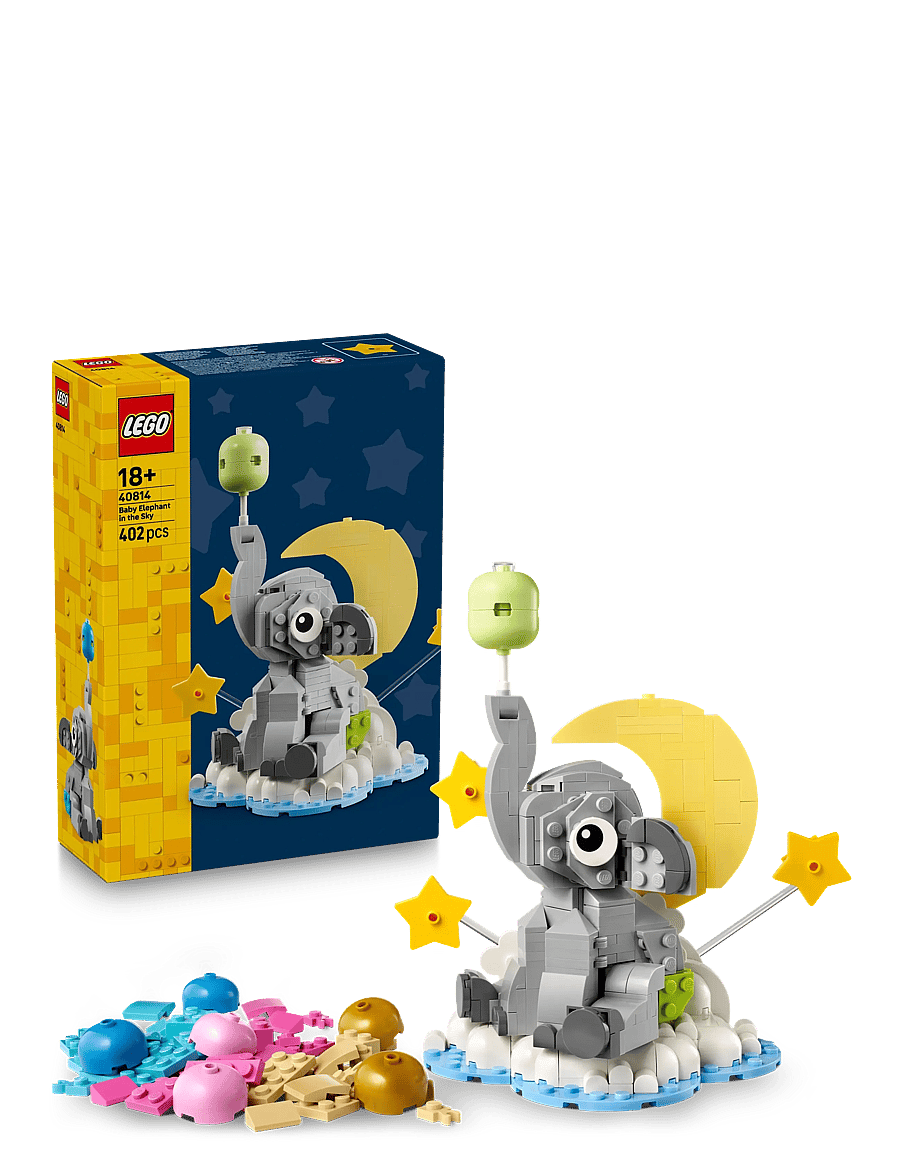 LEGO - Baby Elephant in the Sky Display Gift for New Parents 40814 - lego classic - multi - 0