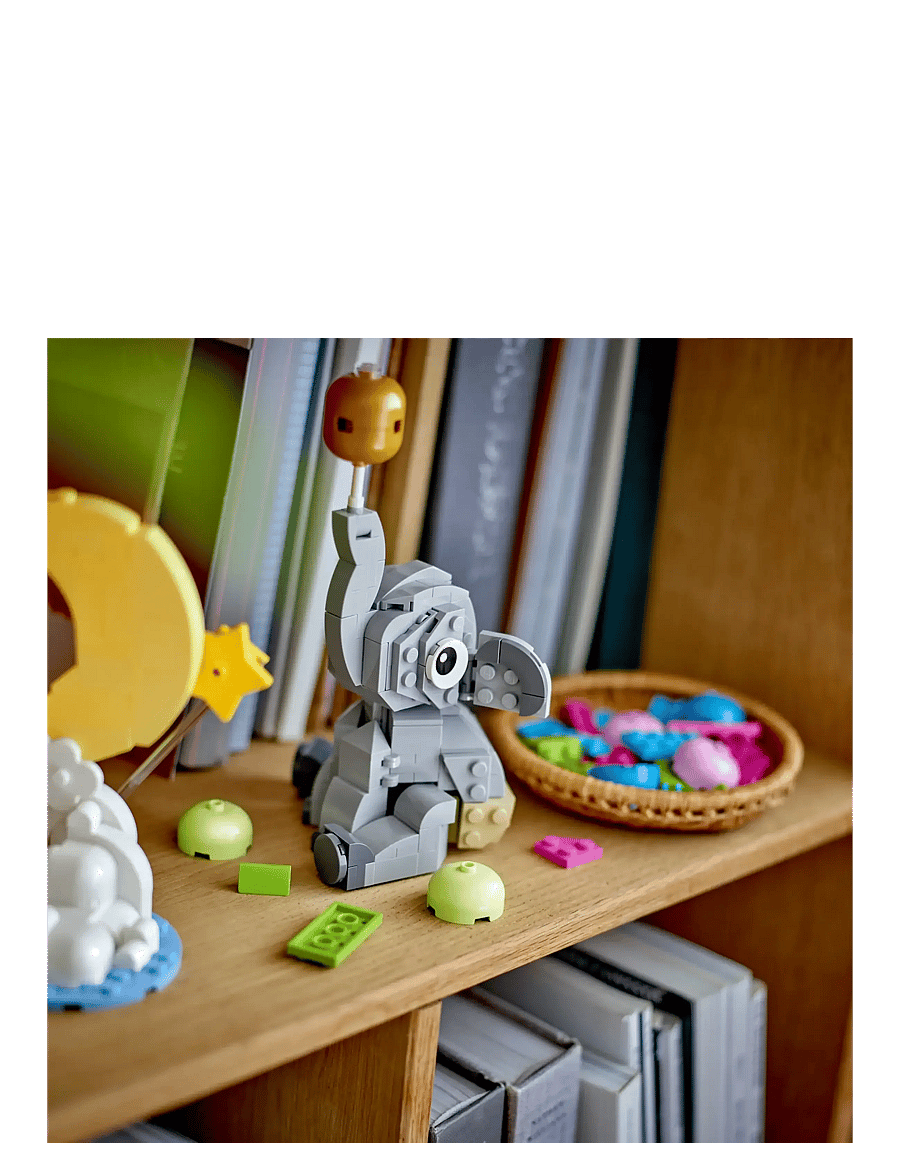 LEGO - Baby Elephant in the Sky Display Gift for New Parents 40814 - lego classic - multi - 5