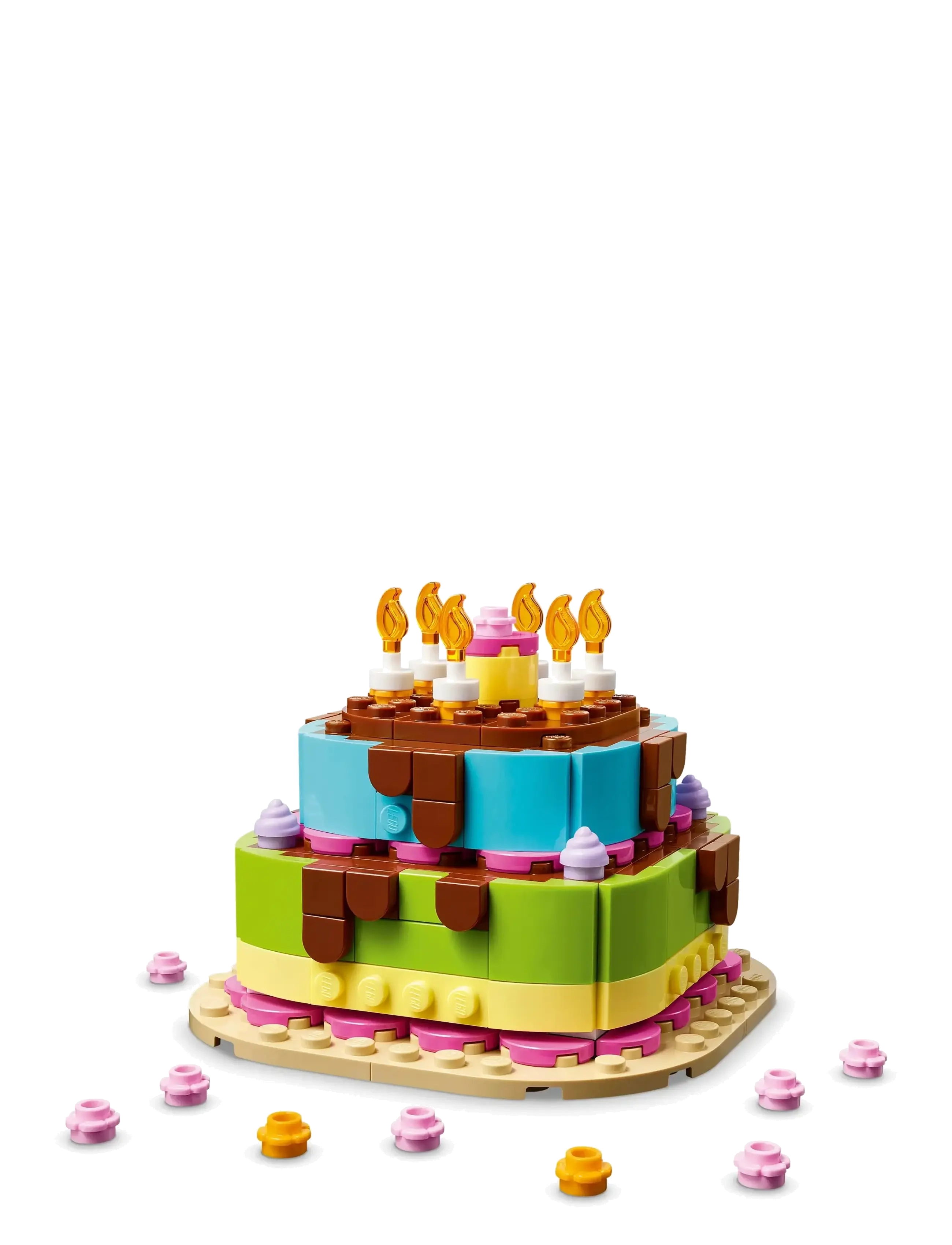 LEGO - Birthday Party Cake with Decorations, Fun Gift Set, Table Decor 40815 - lego classic - multi - 1