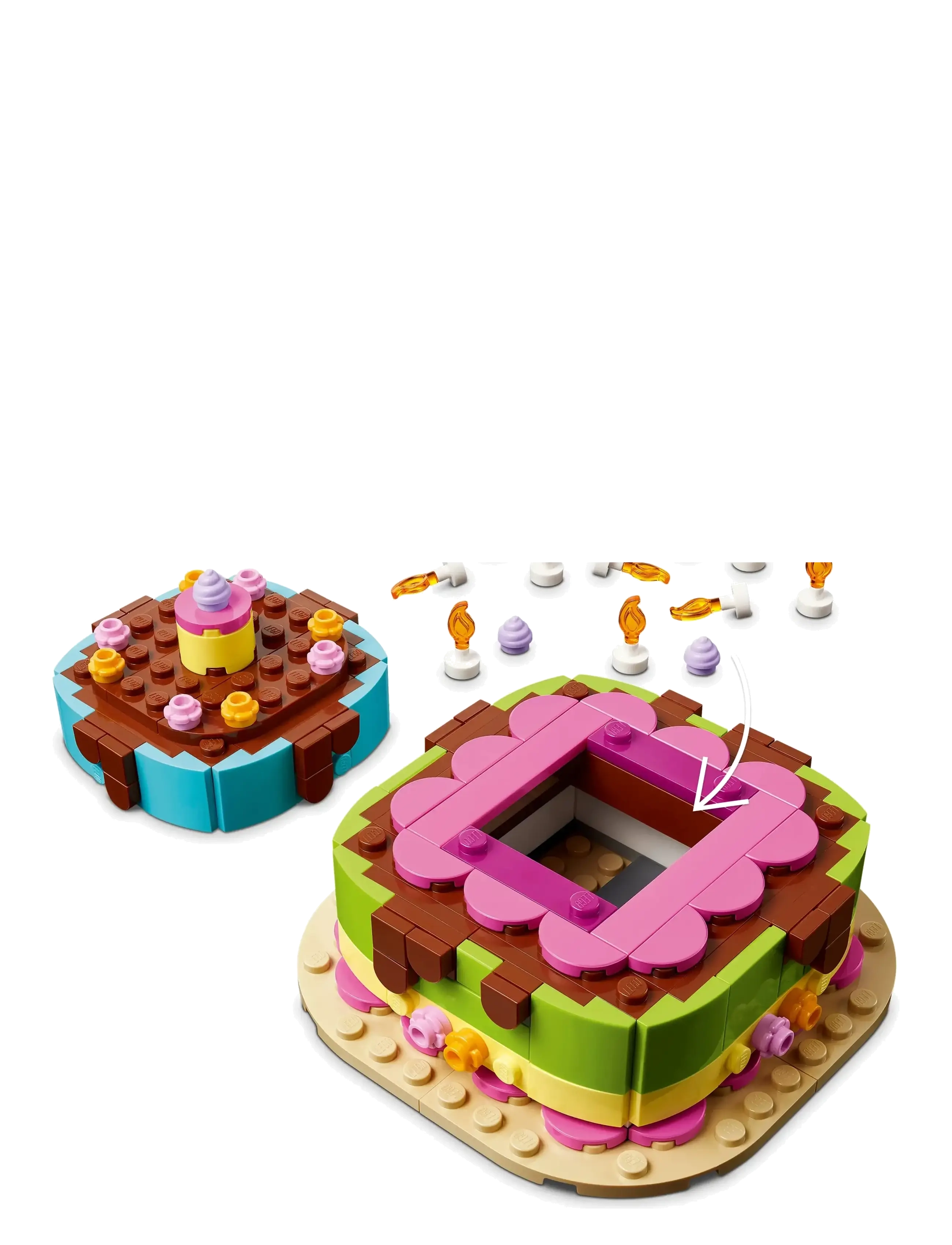 LEGO - Birthday Party Cake with Decorations, Fun Gift Set, Table Decor 40815 - lego classic - multi - 4