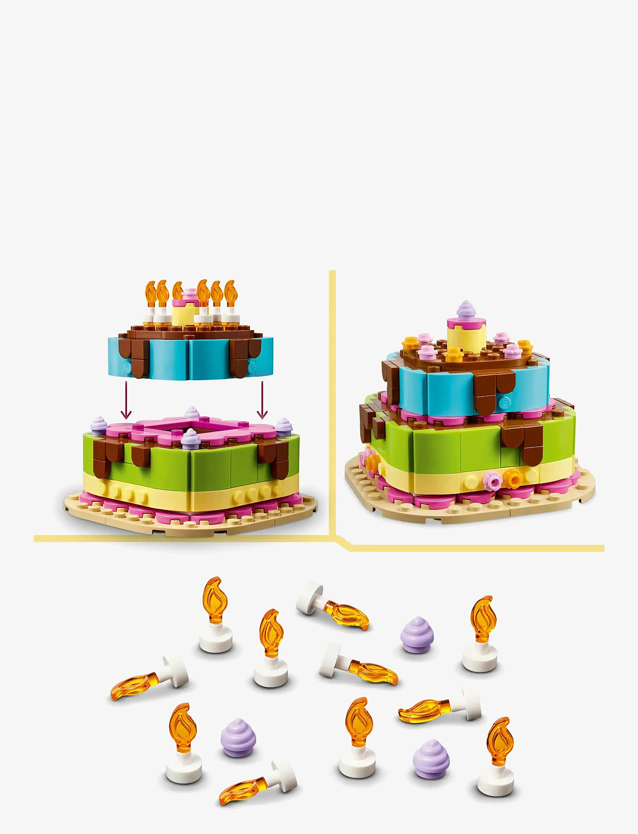 LEGO - Birthday Party Cake with Decorations, Fun Gift Set, Table Decor 40815 - multi - 5