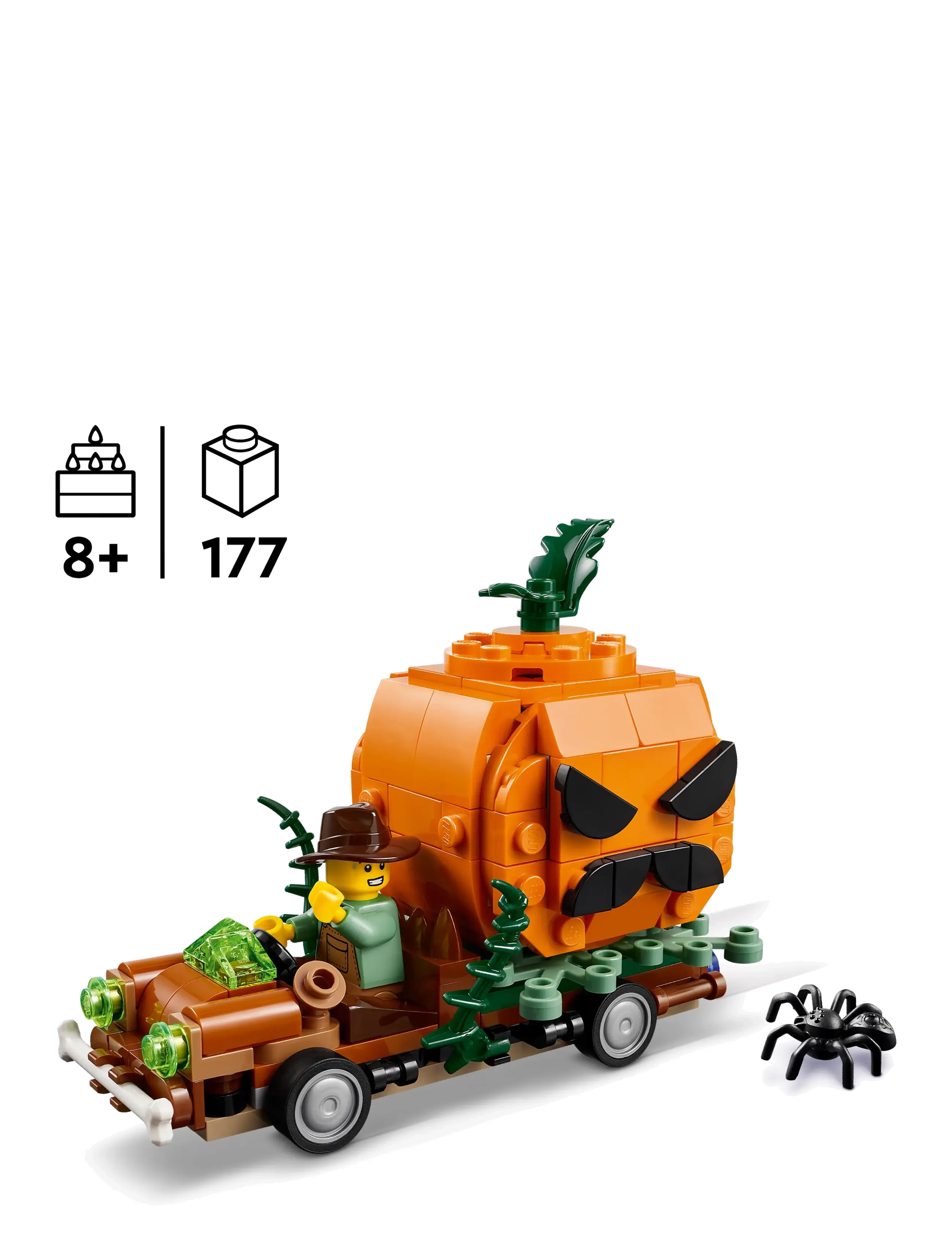 LEGO - Jack-O’-Lantern Pickup Truck Halloween Craft Toy Set 40822 - lkw - multi - 1