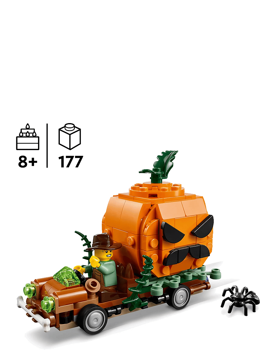 LEGO - Jack-O’-Lantern Pickup Truck Halloween Craft Toy Set 40822 - lkw - multi - 1