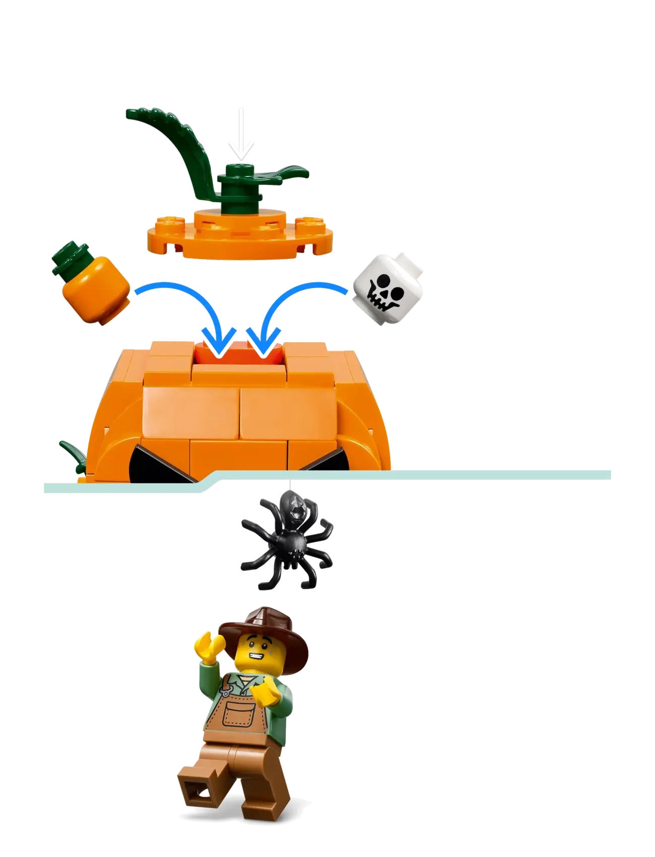 LEGO - Jack-O’-Lantern Pickup Truck Halloween Craft Toy Set 40822 - lkw - multi - 4