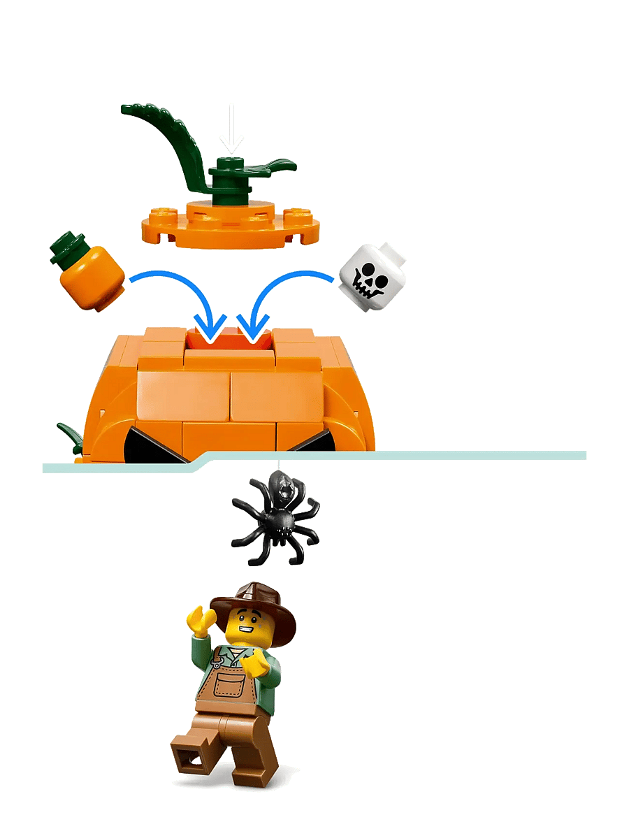 LEGO - Jack-O’-Lantern Pickup Truck Halloween Craft Toy Set 40822 - lkw - multi - 4