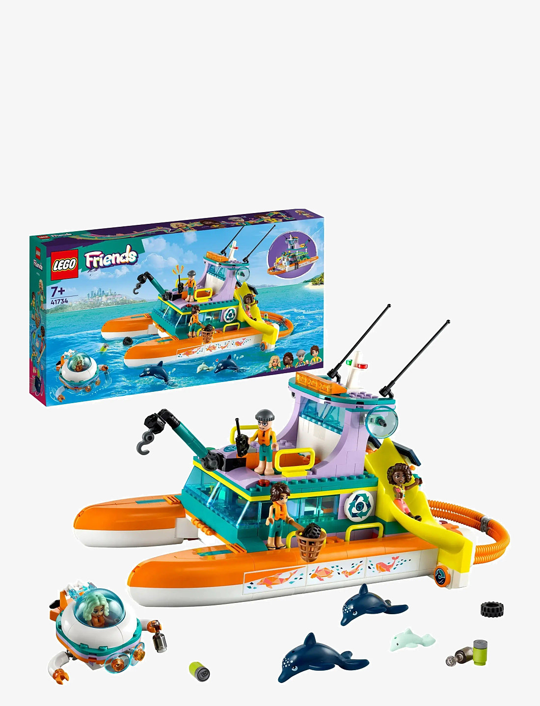 LEGO Friends Sea Rescue Boat 41734 Building Toy Set LEGO Friends Boozt