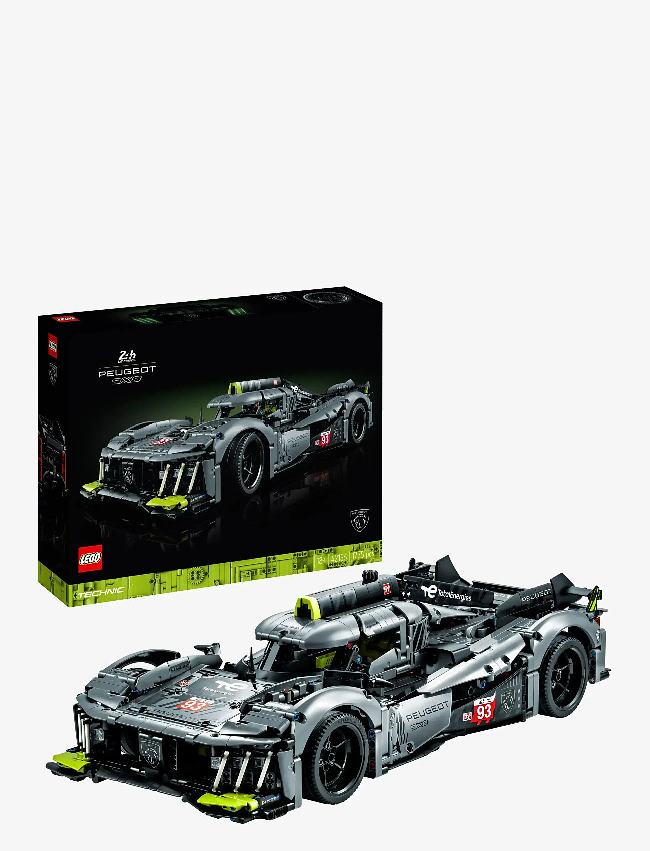 LEGO - Technic PEUGEOT 9X8 24H Le Mans Hybrid Hypercar 42156 Building Kit - multicolor - 0