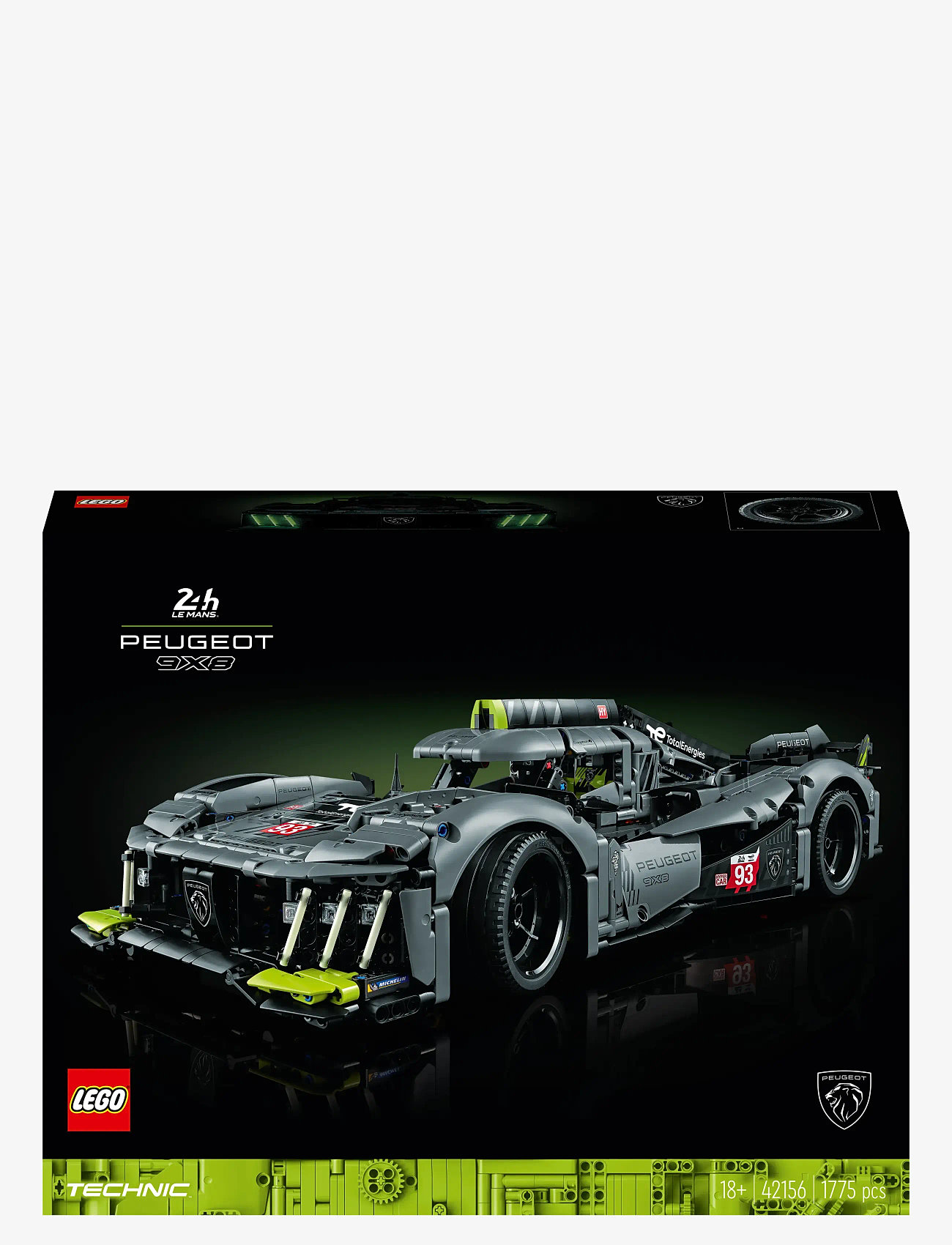 LEGO - Technic PEUGEOT 9X8 24H Le Mans Hybrid Hypercar 42156 Building Kit - multicolor - 3