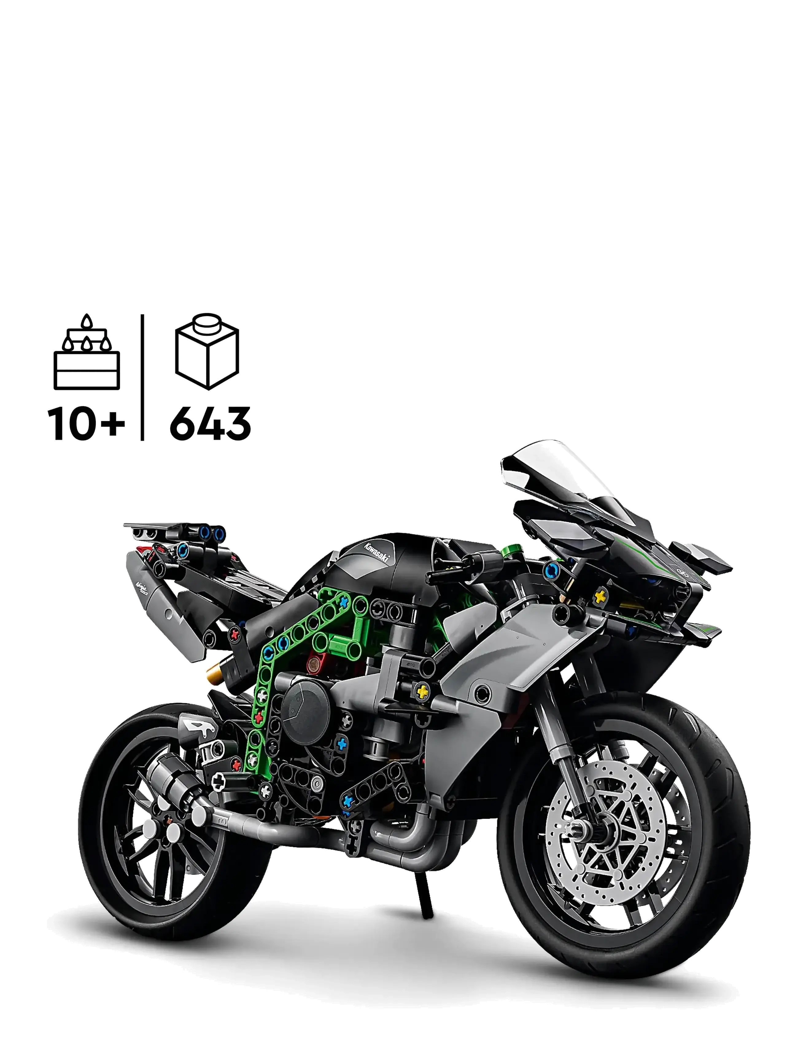 LEGO - Kawasaki Ninja H2R-motorcykel 42170 - lego technic - multi - 1