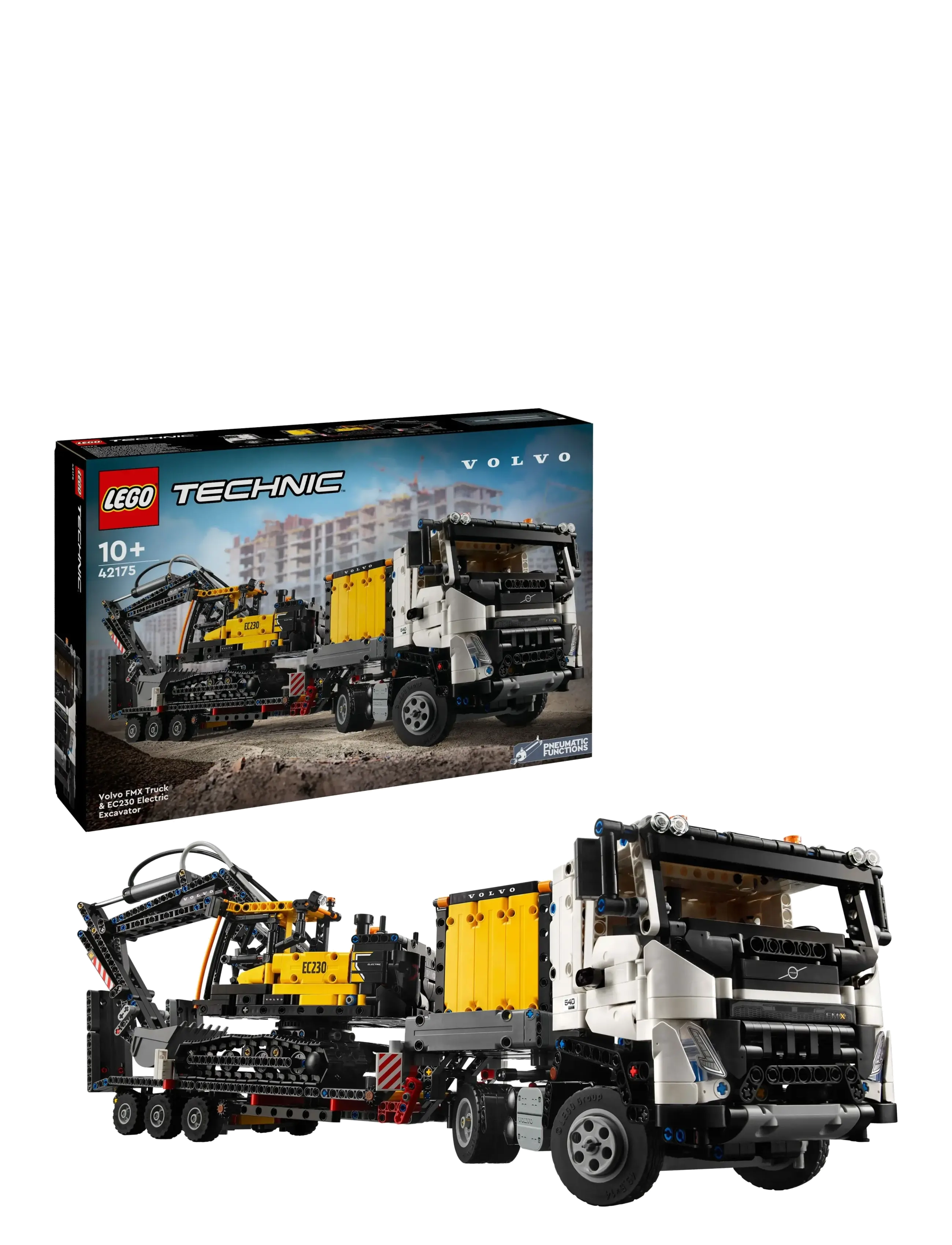 LEGO Volvo Fmx-Lastbil Og Ec230 Elektrisk Gravemaskine 42175 Patterned - One Size - Kinder