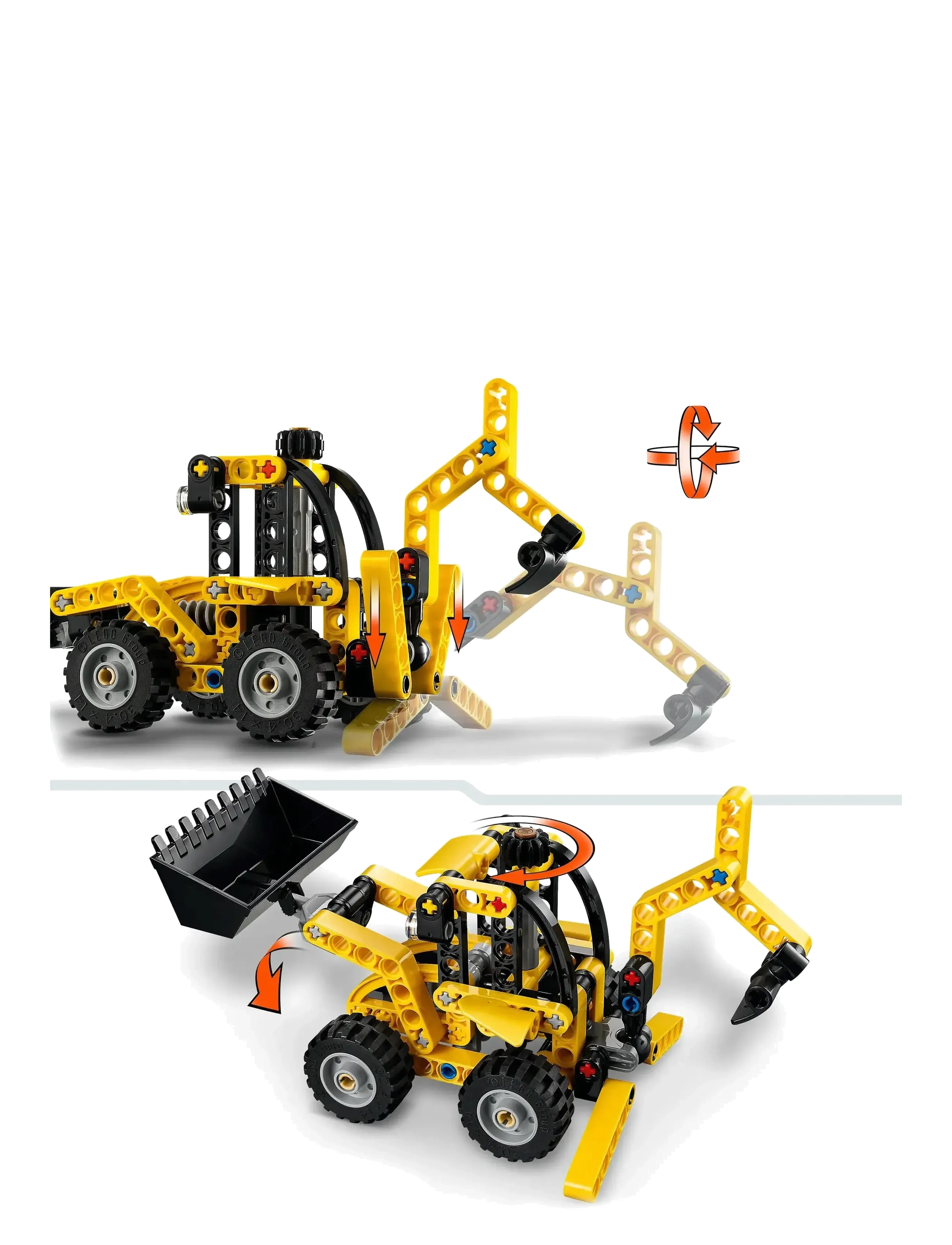 LEGO - Technic Backhoe Loader Construction Toy Vehicle Set 42197 - lego® technic - multi - 4