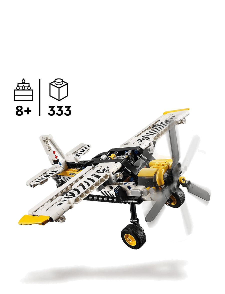LEGO - Technic Bush Plane Aircraft Toy Vehicle Gift Set for Kids 42198 - lego® technic - multi - 1