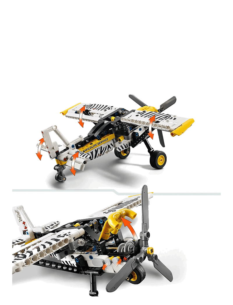 LEGO - Technic Bush Plane Aircraft Toy Vehicle Gift Set for Kids 42198 - lego® technic - multi - 3