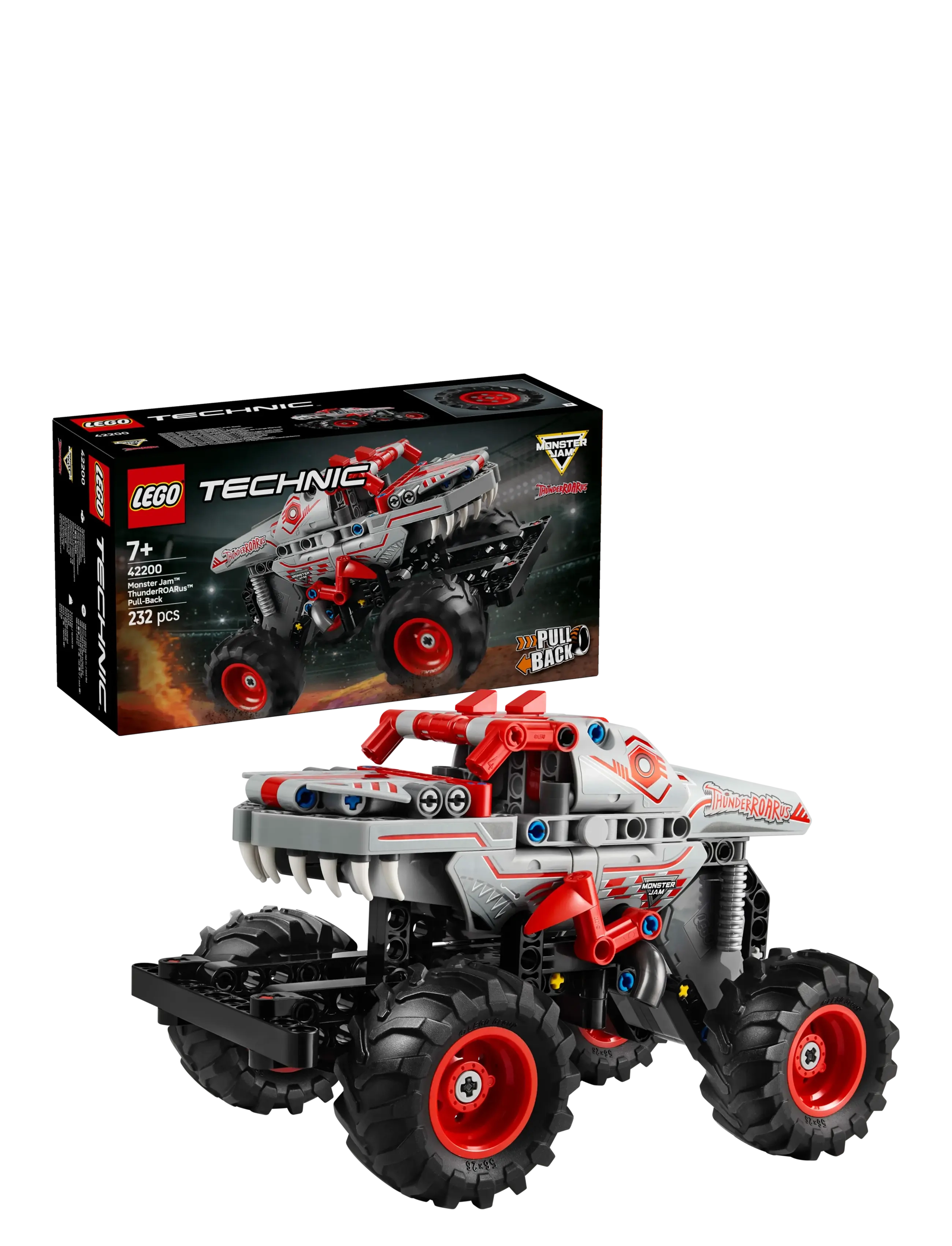 LEGO Monster Jam Thunderroarus Pull-Back 42200, One Size, Multi/patterned, Lego Legetøj > Lego Technic, Børn