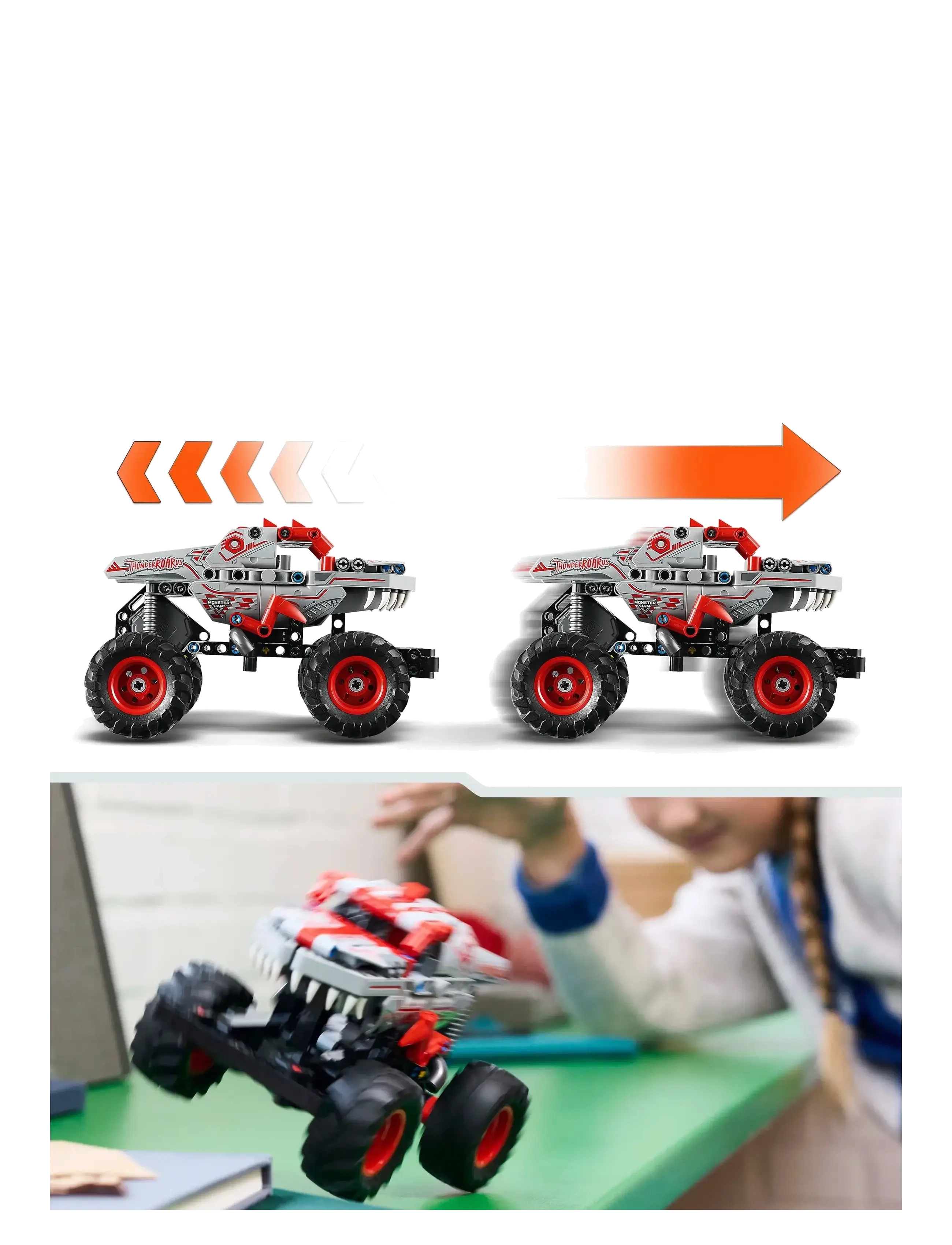 LEGO - Monster Jam™ ThunderROARus™ med pull-back 42200 - lego® technic - multi - 4