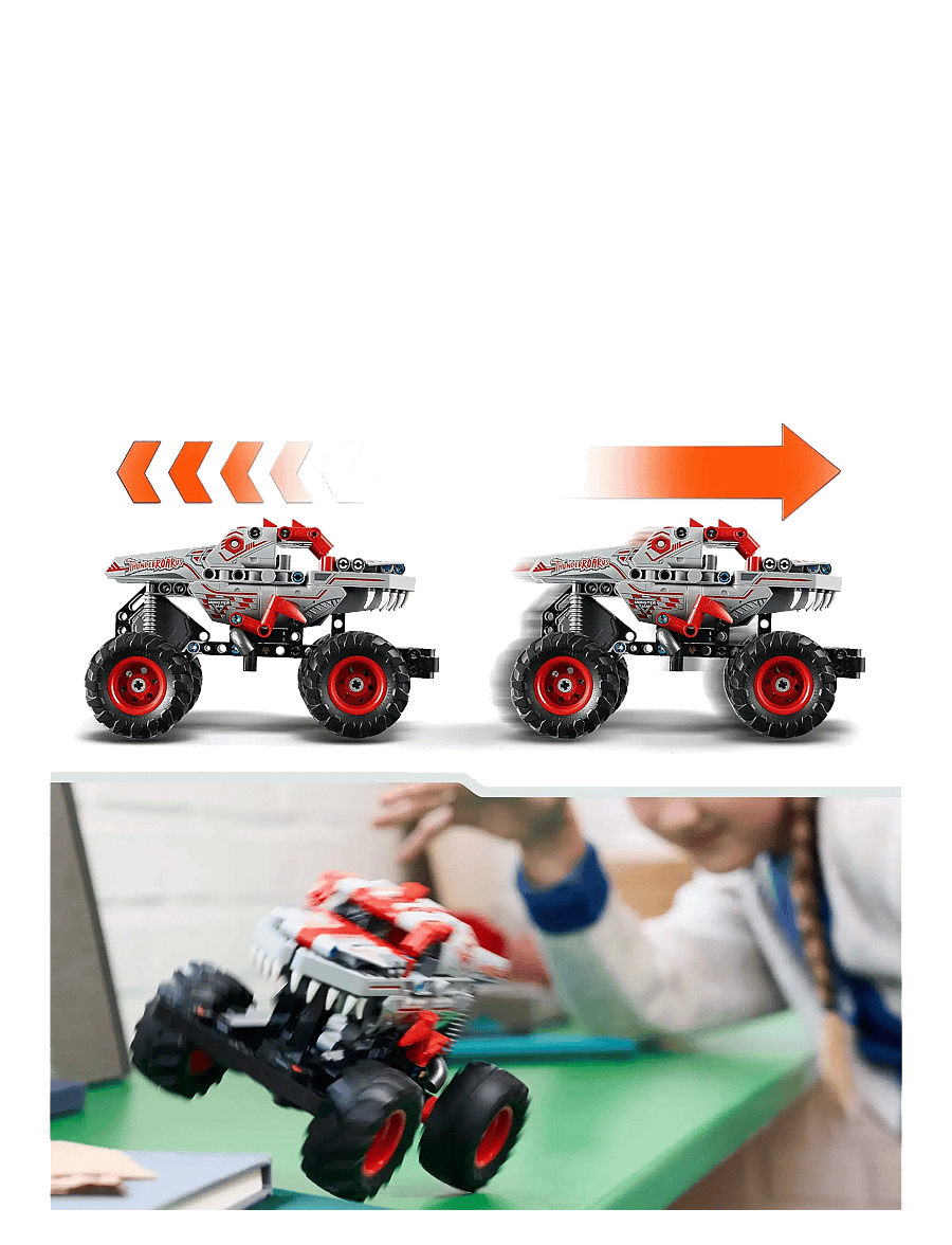 LEGO - Technic Monster Pull-Back Truck Toy 42200 - lego® technic - multi - 4