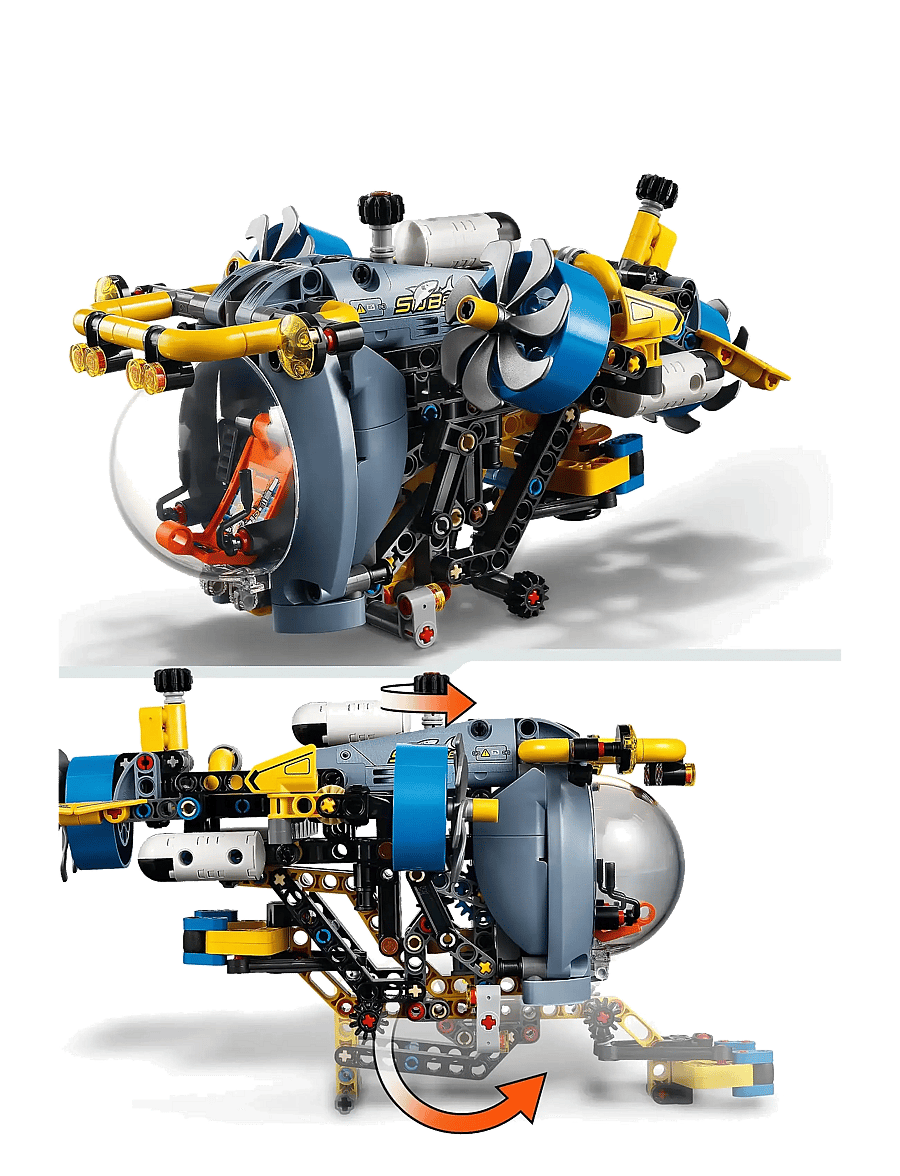 LEGO - Technic Deep-Sea Research Submarine Toy Set 42201 - lego technic - multi - 3