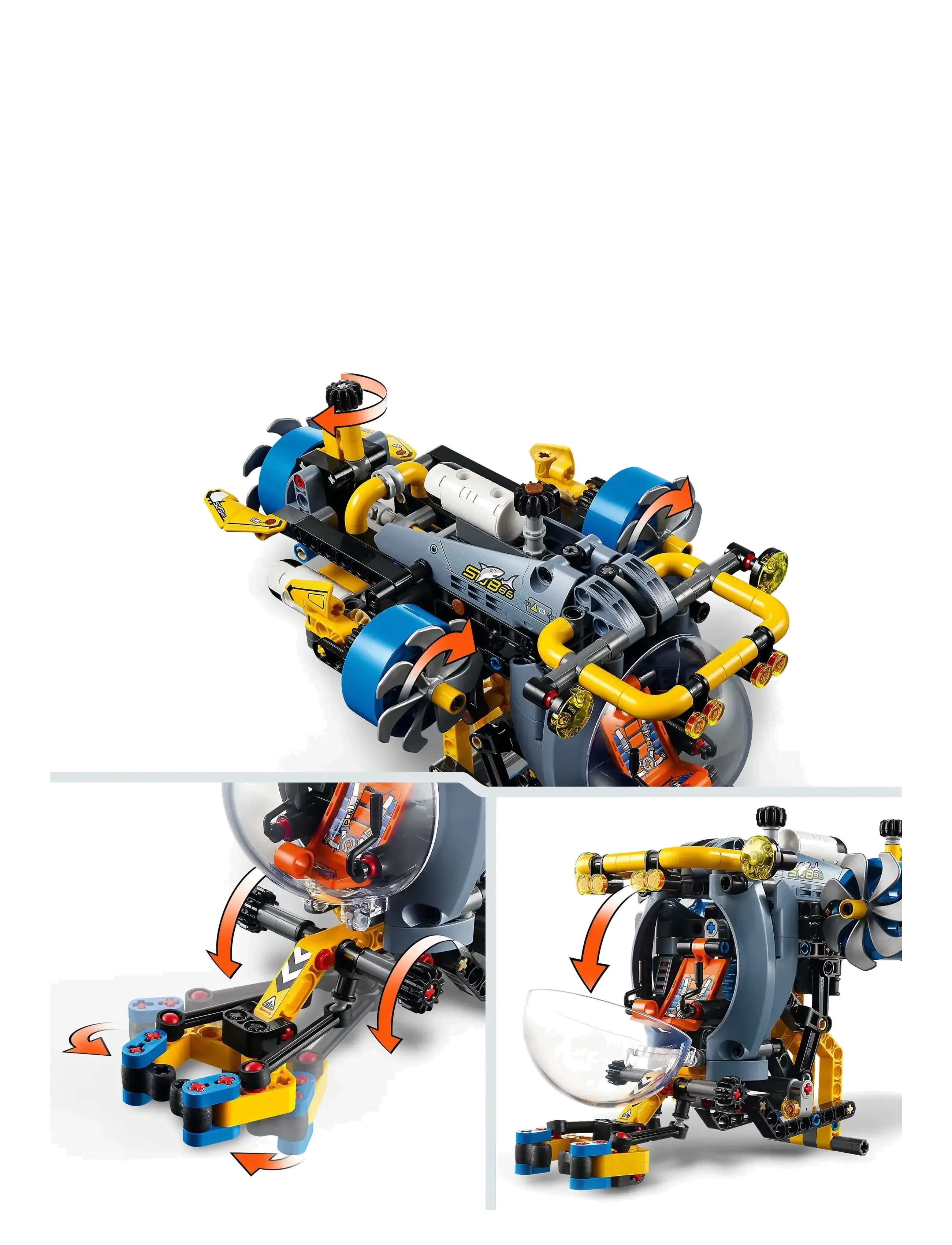 LEGO - Technic Deep-Sea Research Submarine Toy Set 42201 - lego technic - multi - 4