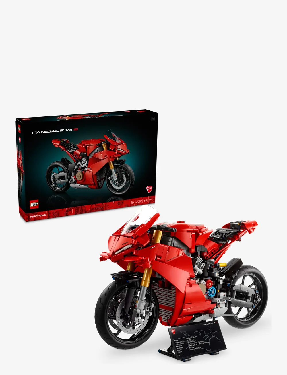 LEGO - Technic Ducati Panigale V4 S Motorcycle Model Building Set 42202 - lego adults welcome - multi - 0
