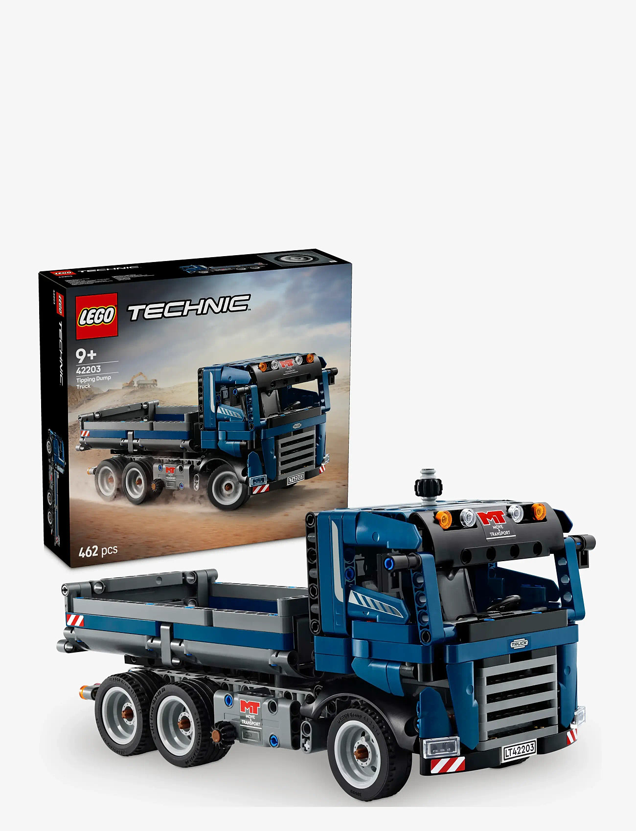 LEGO - Technic Tipping Dump Truck Toy, Blue Construction Vehicle Set 42203 - lego technic - multi - 0