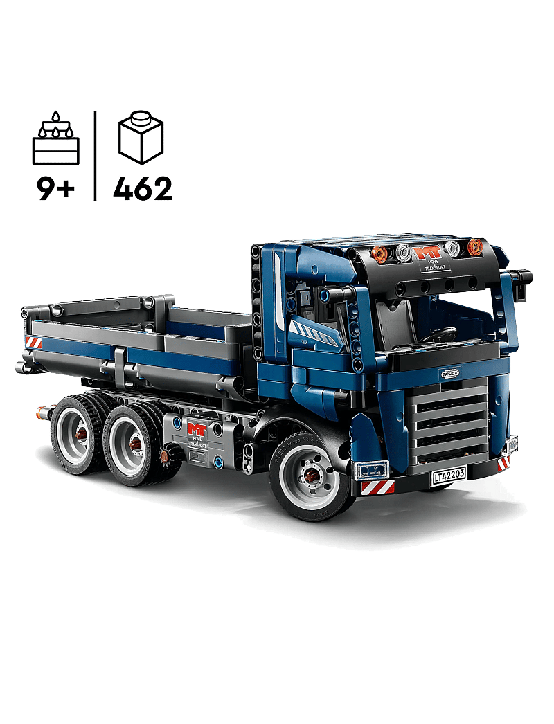 LEGO - Technic Tipping Dump Truck Toy, Blue Construction Vehicle Set 42203 - lego technic - multi - 1