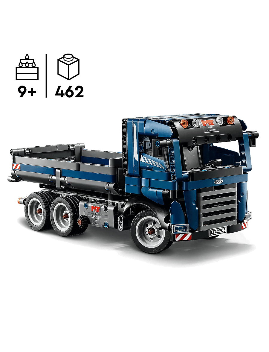 LEGO - Technic Tipping Dump Truck Toy, Blue Construction Vehicle Set 42203 - lego® technic - multi - 1