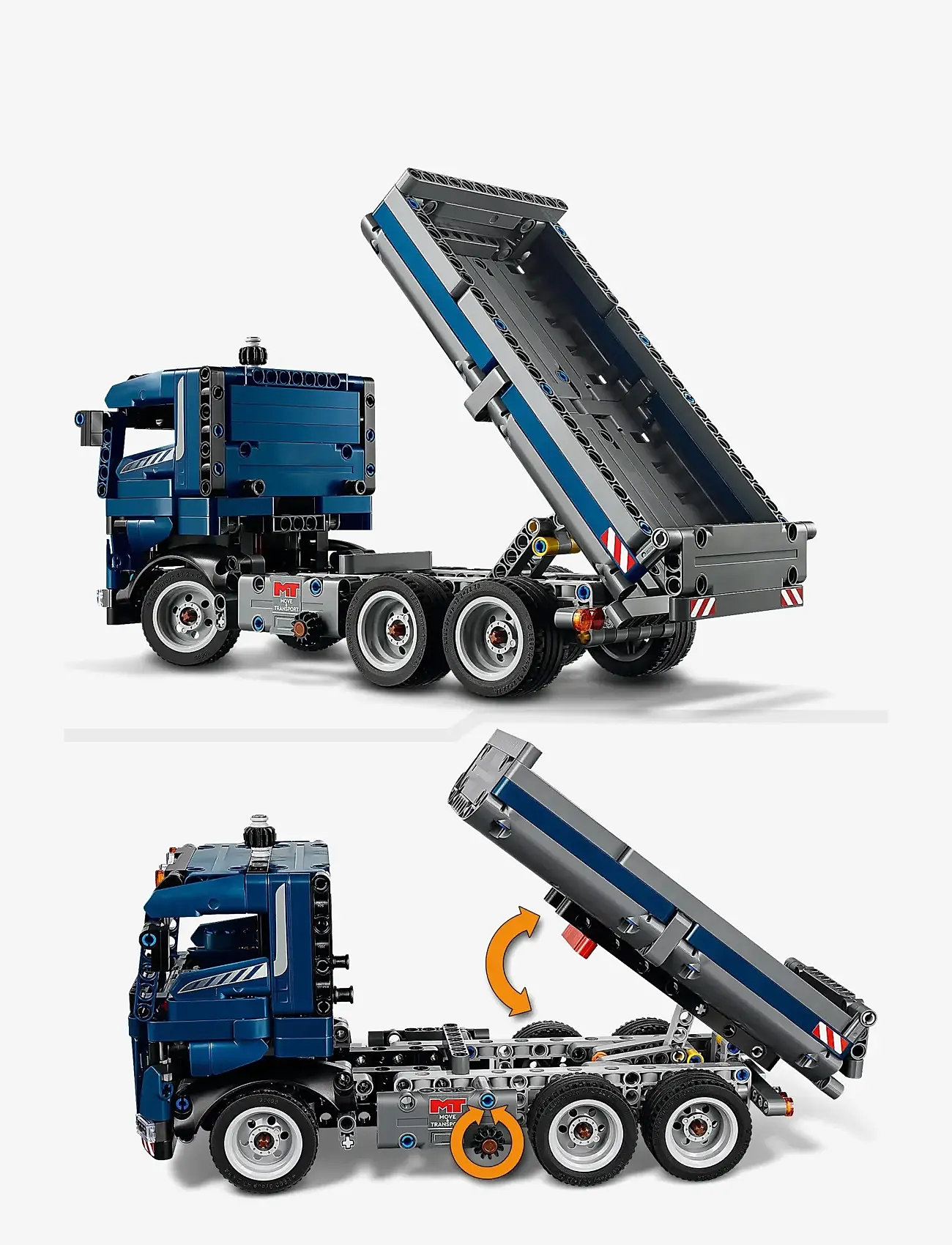 LEGO - Technic Tipping Dump Truck Toy, Blue Construction Vehicle Set 42203 - lego technic - multi - 3