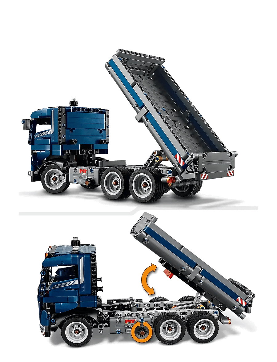 LEGO - Technic Tipping Dump Truck Toy, Blue Construction Vehicle Set 42203 - lego® technic - multi - 3